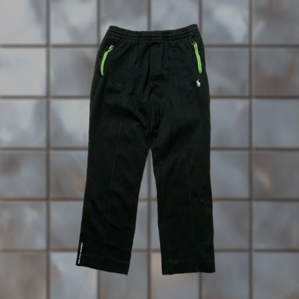 Ralph Lauren VINTAGE Polo Ralph Lauren Pony Player Logo Black Lime Green Pleat Track Sweatpants Sz.S Mens Size US S / EU 44-46 / 1 - 1 Thumbnail