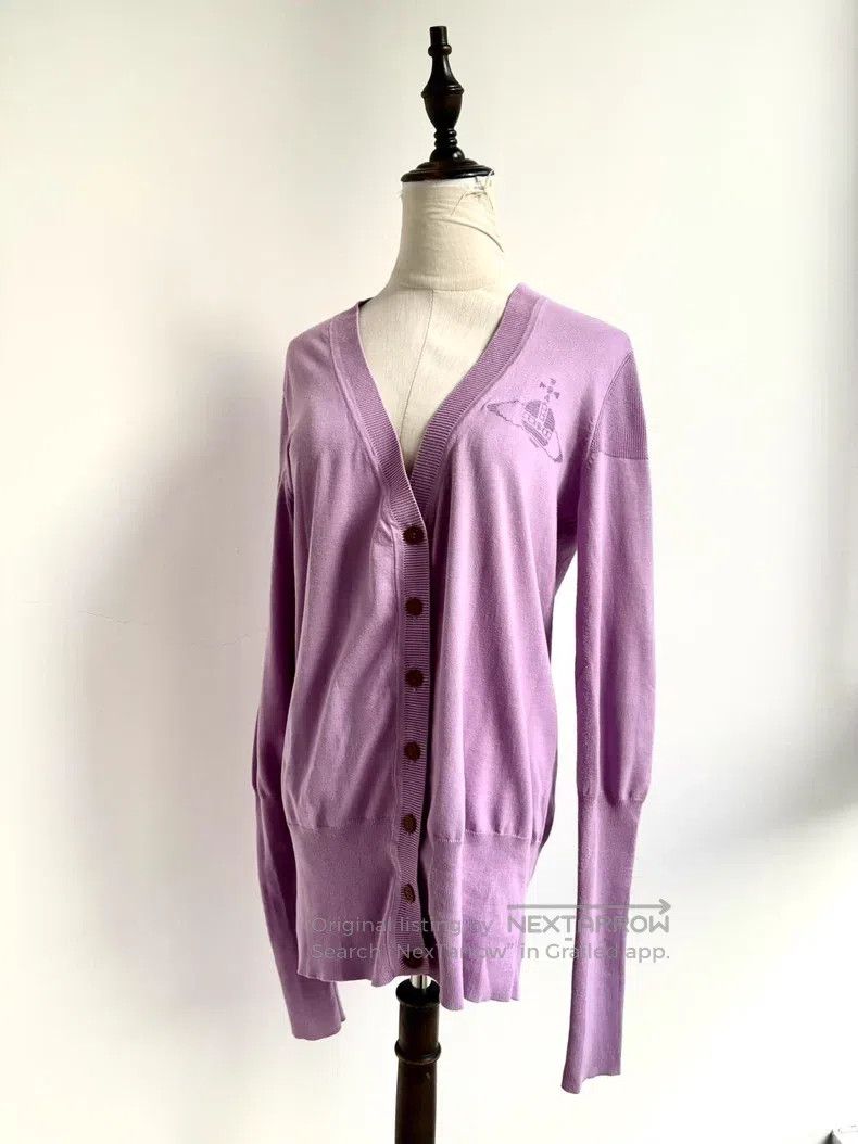 Vivienne Westwood Vivienne Westwood Used Lavender Purple Saturn Knit Sweater Size L / US 10 / IT 46 - 2 Thumbnail