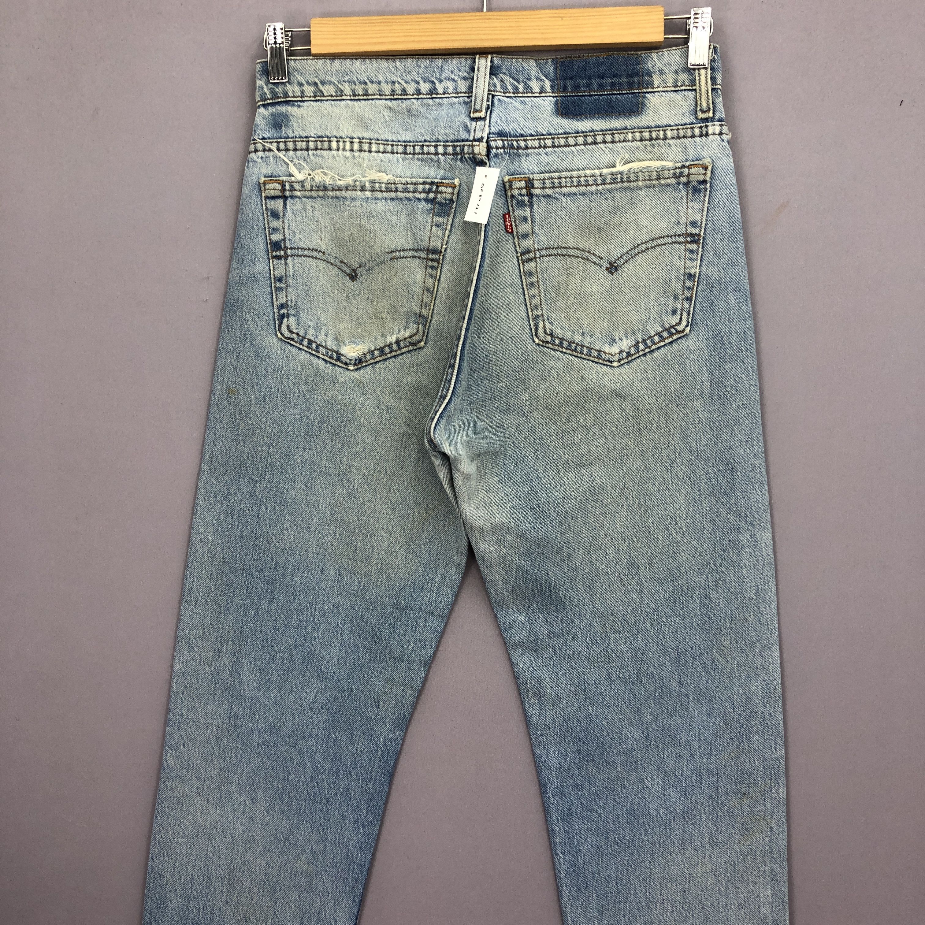 Levi's Vintage 90s Levis 505 Jeans Ripped Levi's Light Wash Denim Size US 30 / EU 46 - 4 Thumbnail