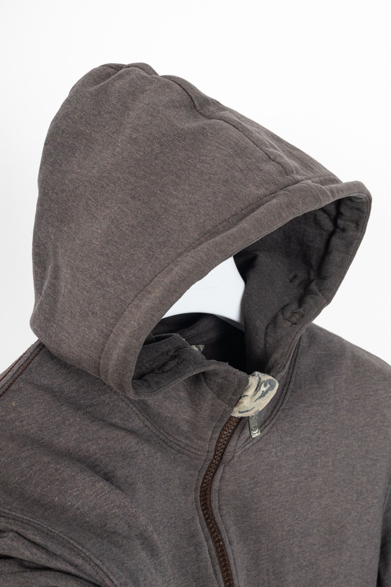 Maharishi Maharishi Brown Cotton Embroidered-Back Zip Hoodie Size US M / EU 48-50 / 2 - 9 Thumbnail