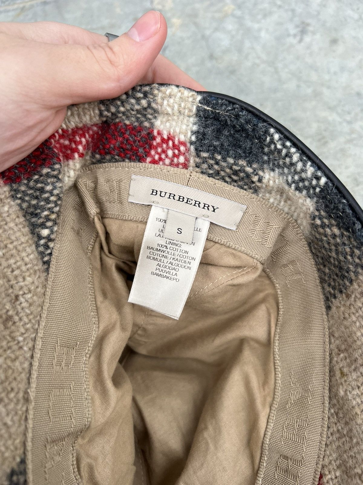Burberry Burberry Wool Hat Nova Check Size 30 - 4 Thumbnail