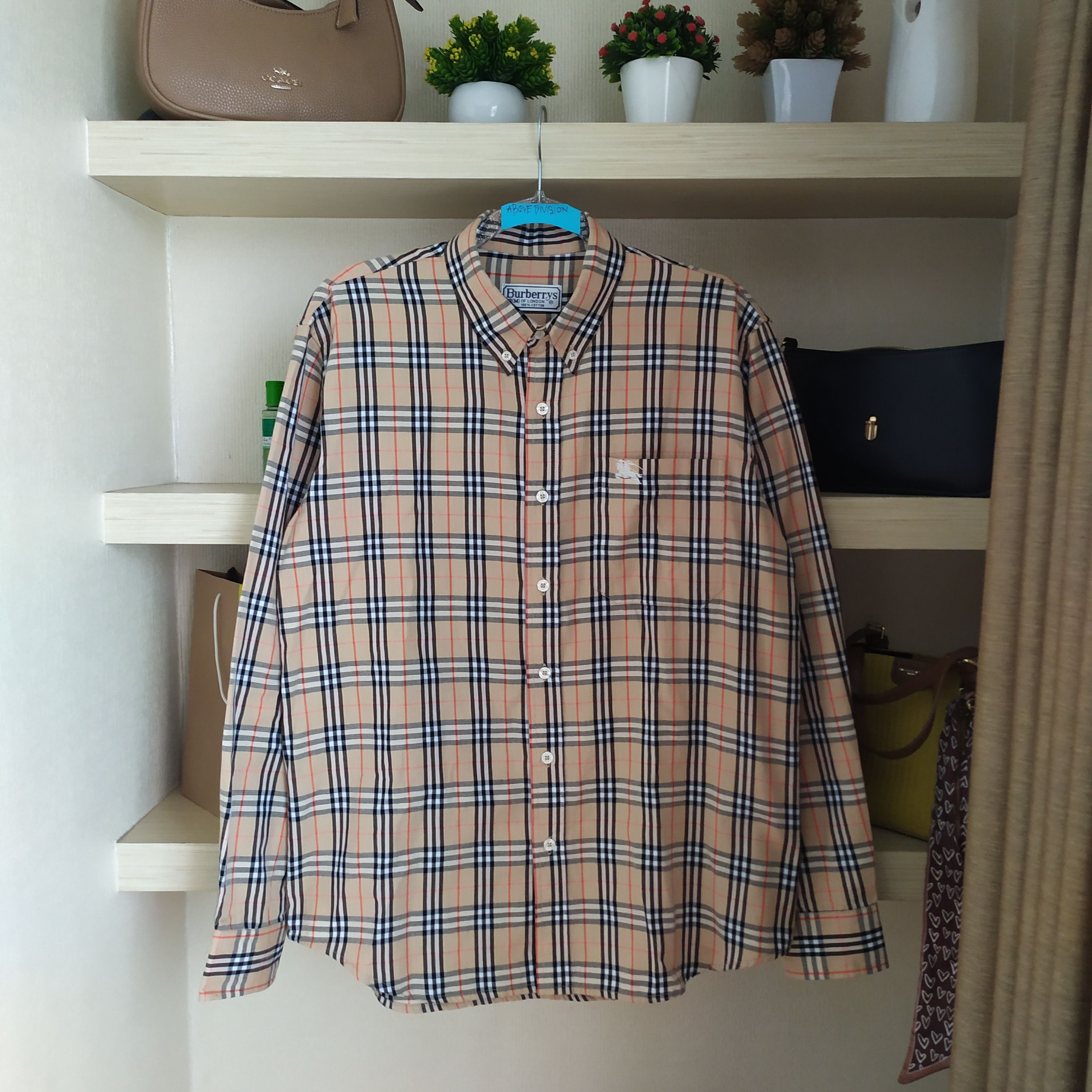 Vintage VINTAGE BURBERRY SHIRT NOVA CHECK BROWN Grailed