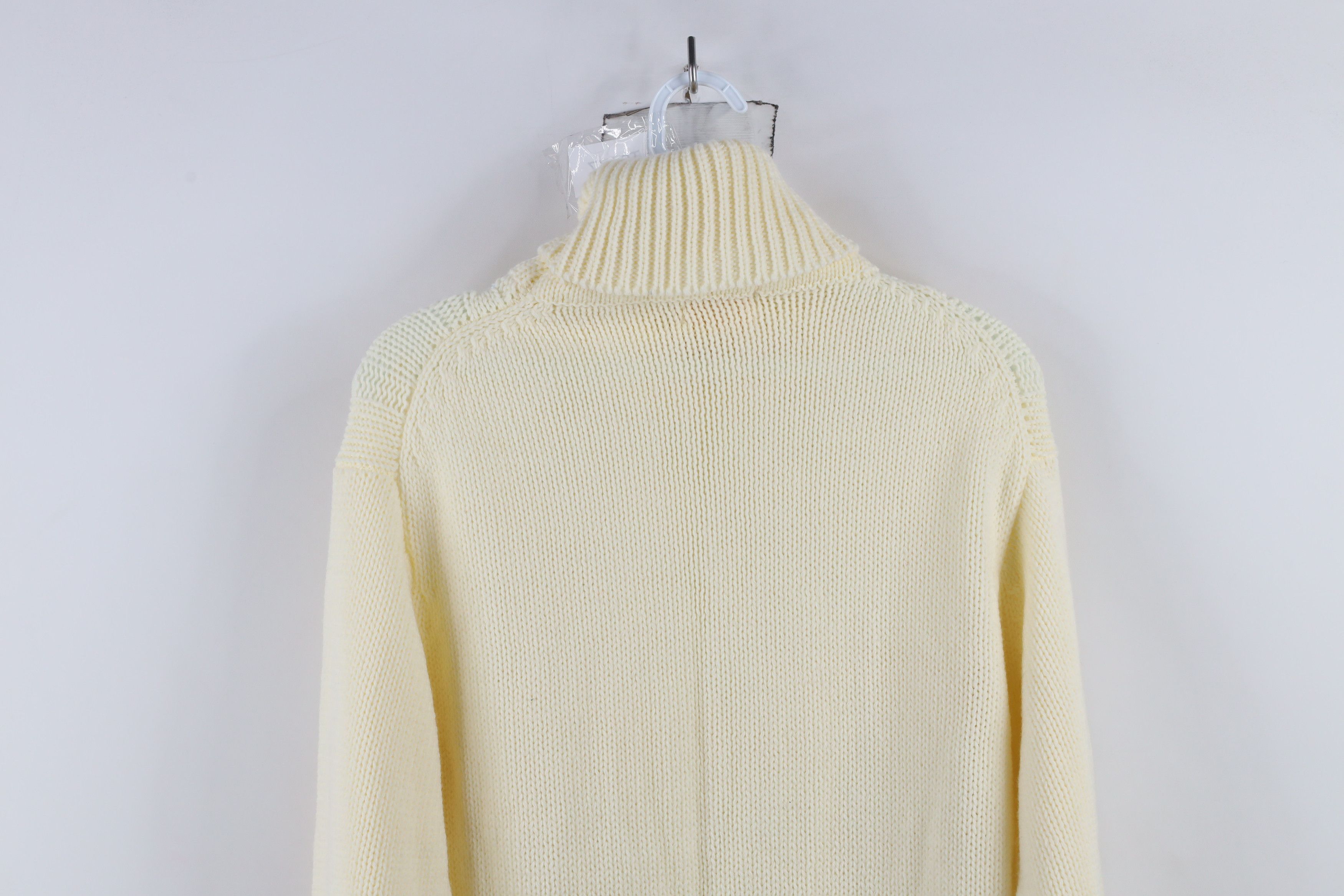 Vintage Vintage 70s Streetwear Knit Fisherman Turtleneck Sweater Size US L / EU 52-54 / 3 - 6 Thumbnail