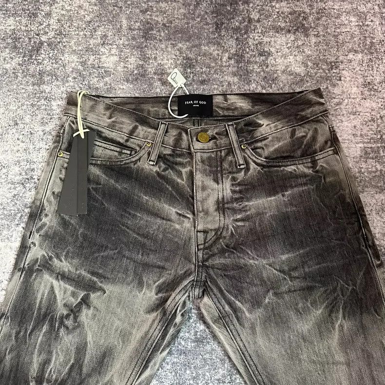 Fear of God Fear of God Black water corrugated jeans Size US 29 - 2 Thumbnail