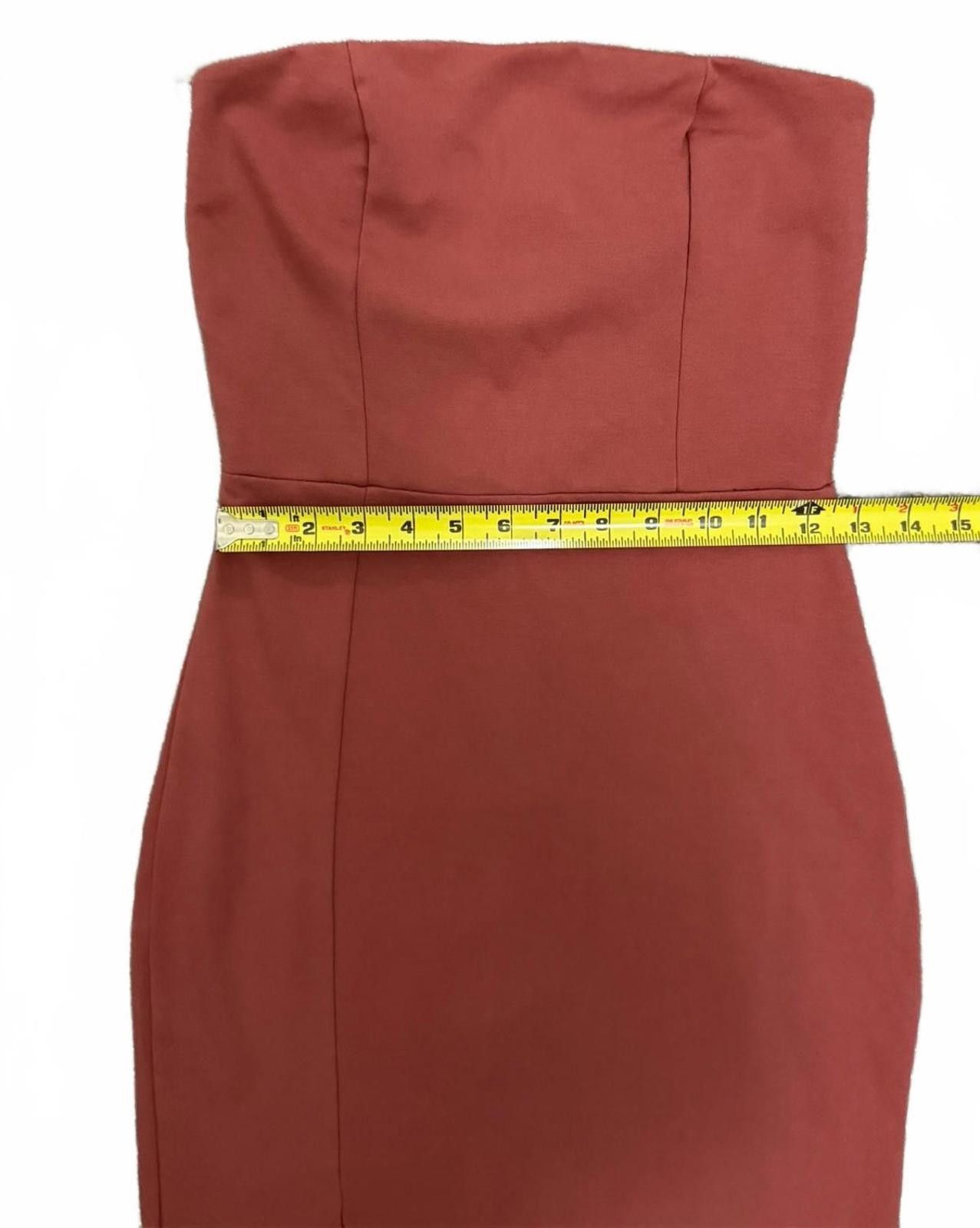 Other SOPRANO Strapless Dress with Side Slit in Indian Red (SMALL) Size S / US 4 / IT 40 - 4 Thumbnail