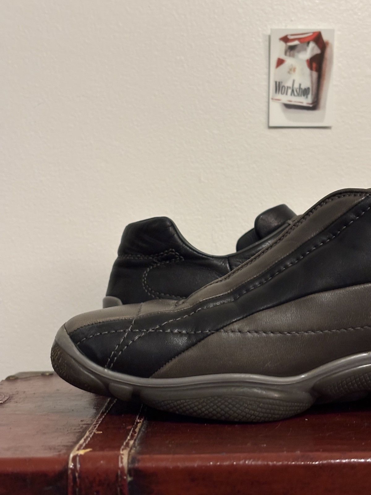 Prada Prada Square Toe Leather Luxury Bowling-like Trainers Size US 9 / EU 42 - 16 Thumbnail