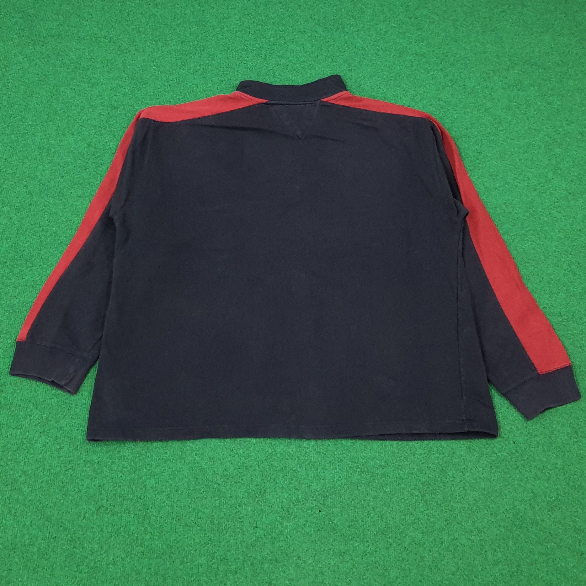 Tommy Hilfiger Vintage Tommy Jeans Hilfiger Half Zipper Sweatshirt C273N28 Size US XL / EU 56 / 4 - 4 Thumbnail