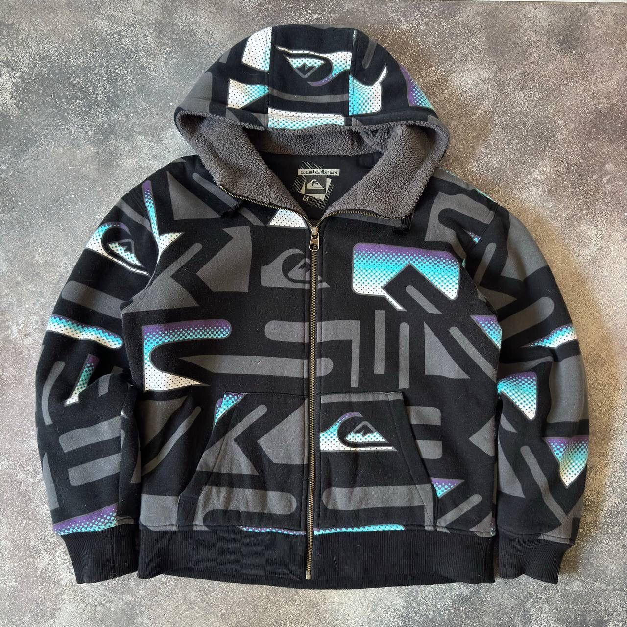 Quicksilver Quiksilver Vintage Faux Fur Sherpa Jacket Size US M / EU 48-50 / 2 - 2 Thumbnail