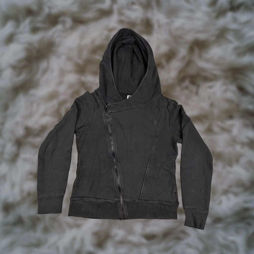 The North Face The North Face Hoodie Womens M Black Full Zip Fleece Hooded Logo Diagonal Zip Size M / US 6-8 / IT 42-44 - 1 Thumbnail