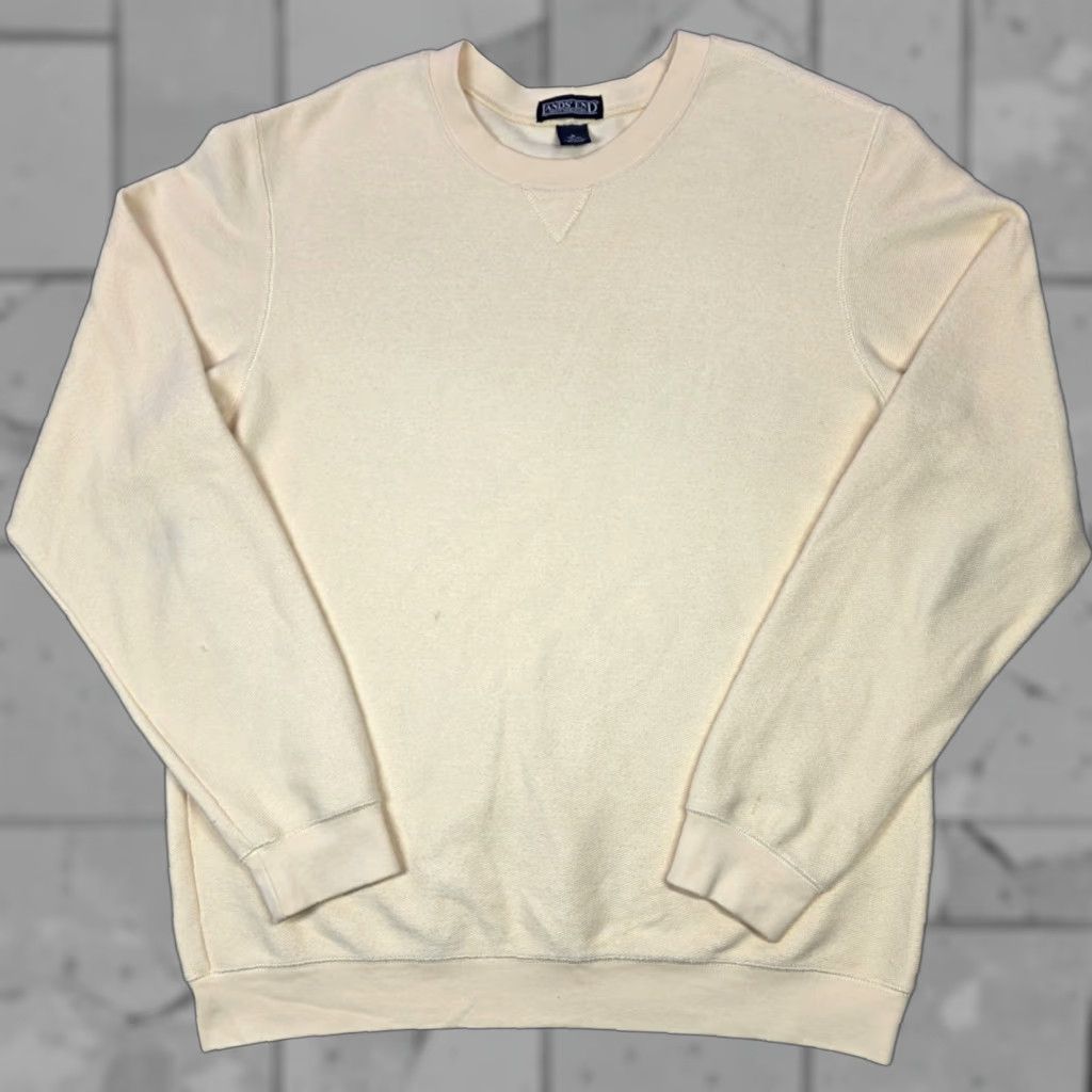 Lands' End Lands' End Mens Crewneck Sweatshirt M Tall Yellow Long Sleeve Knit Pullover Sweatshirt? Size US M / EU 48-50 / 2 - 1 Thumbnail