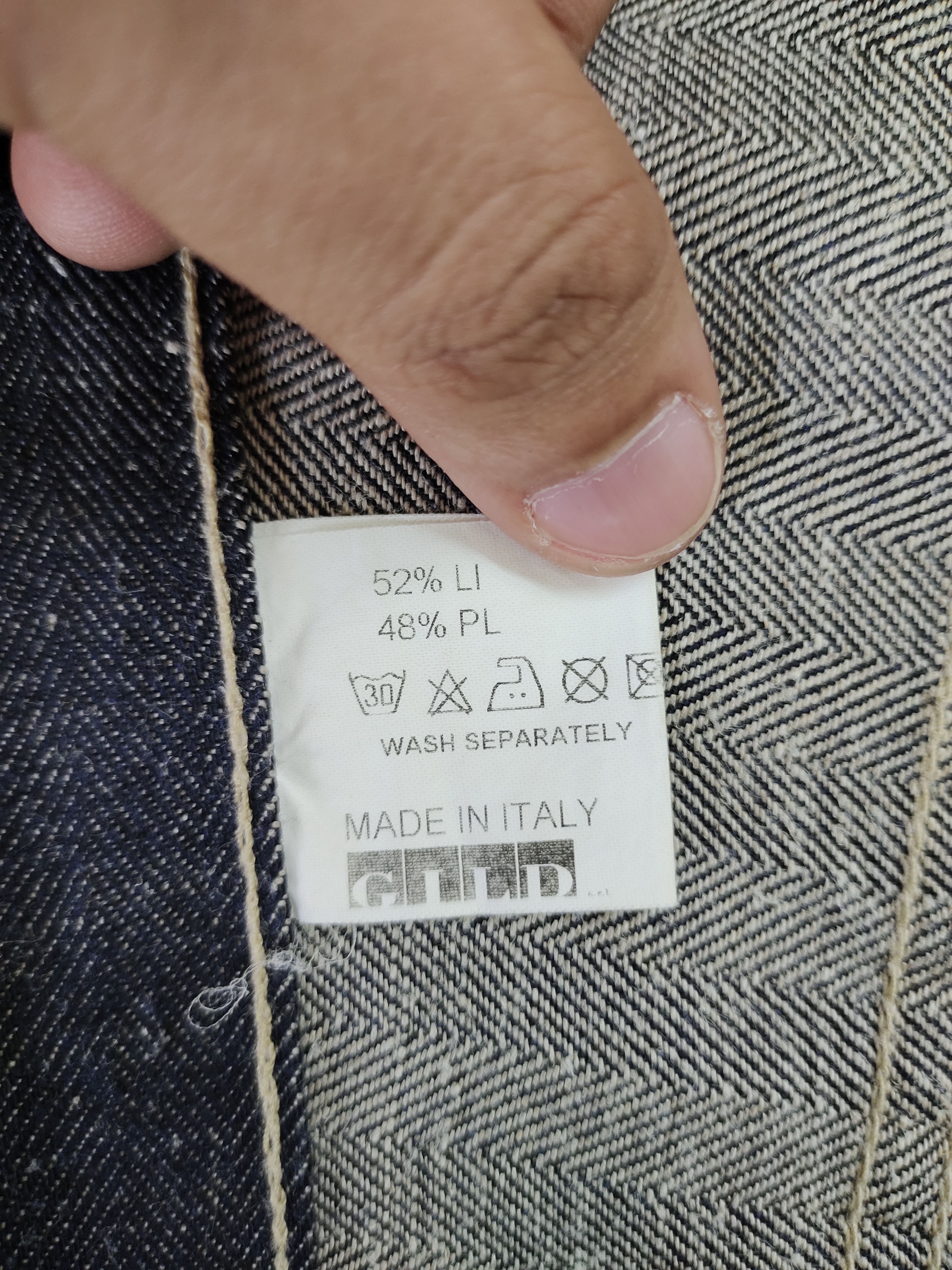 Andrew Mackenzie Andrew Mackenzie Heringbone Tweed Long Denim Jeans Size US 30 / EU 46 - 19 Thumbnail