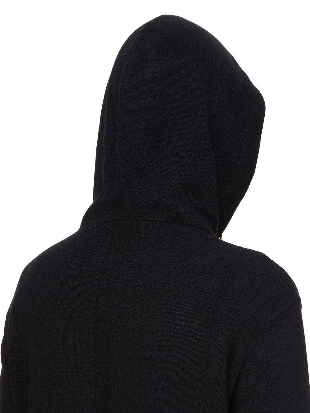 Rick Owens Rick Owens FW24 Black Cashmere Knit Zip Hoodie Size US XL / EU 56 / 4 - 8 Thumbnail