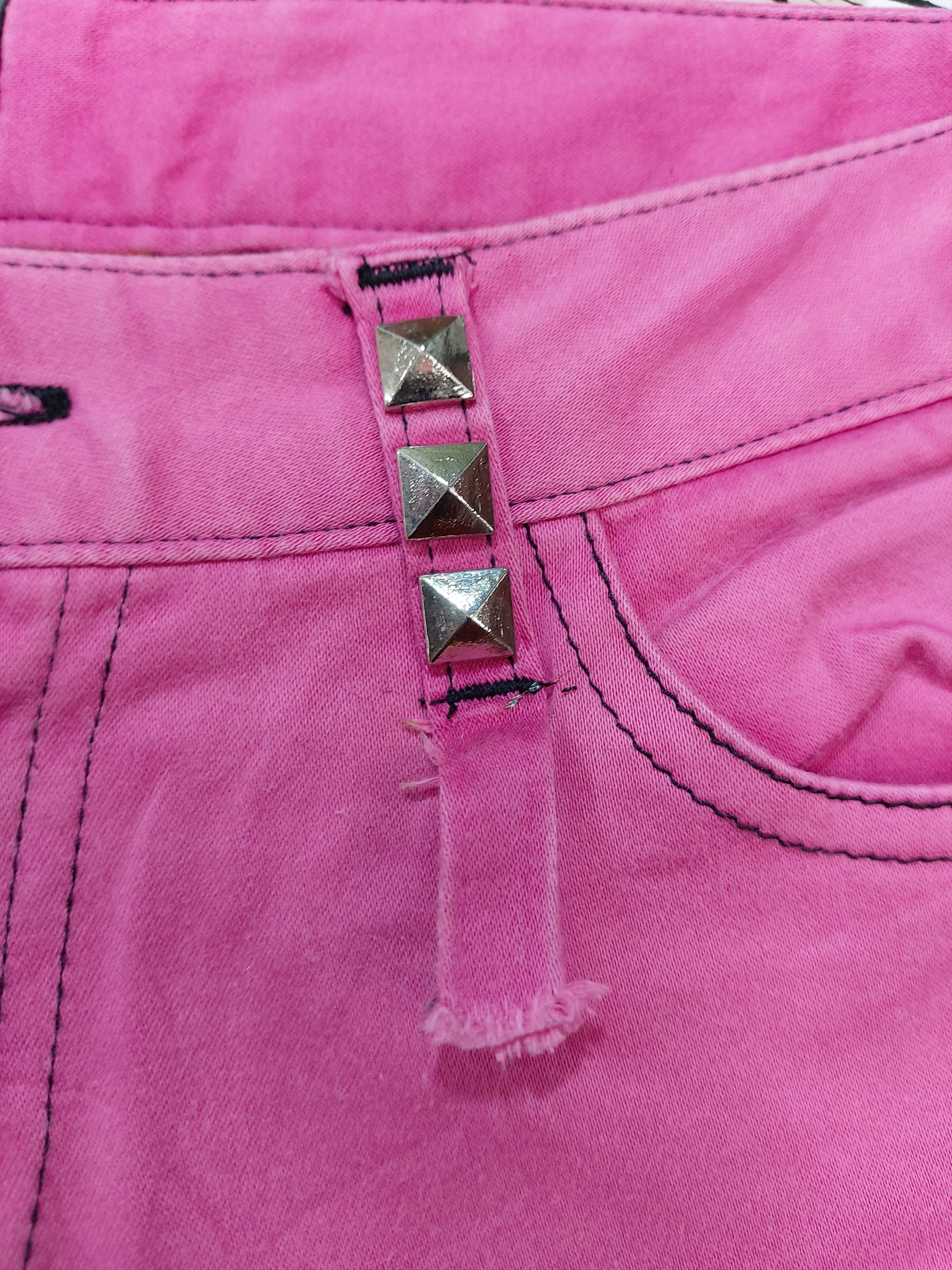 Seditionaries VINTAGE SUPER LOVERS ROCK BLACK PINK JEANS Size 26" / US 2 / IT 38 - 3 Thumbnail
