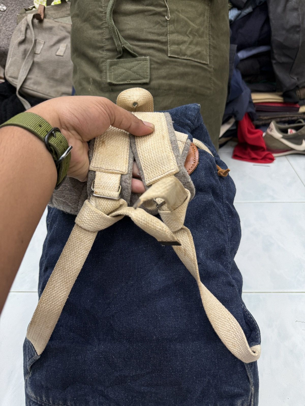 Overland 🔥🔥🔥ARCHIVE OVERLAND DENIM LEATHER BAGPACK Size ONE SIZE - 14 Thumbnail