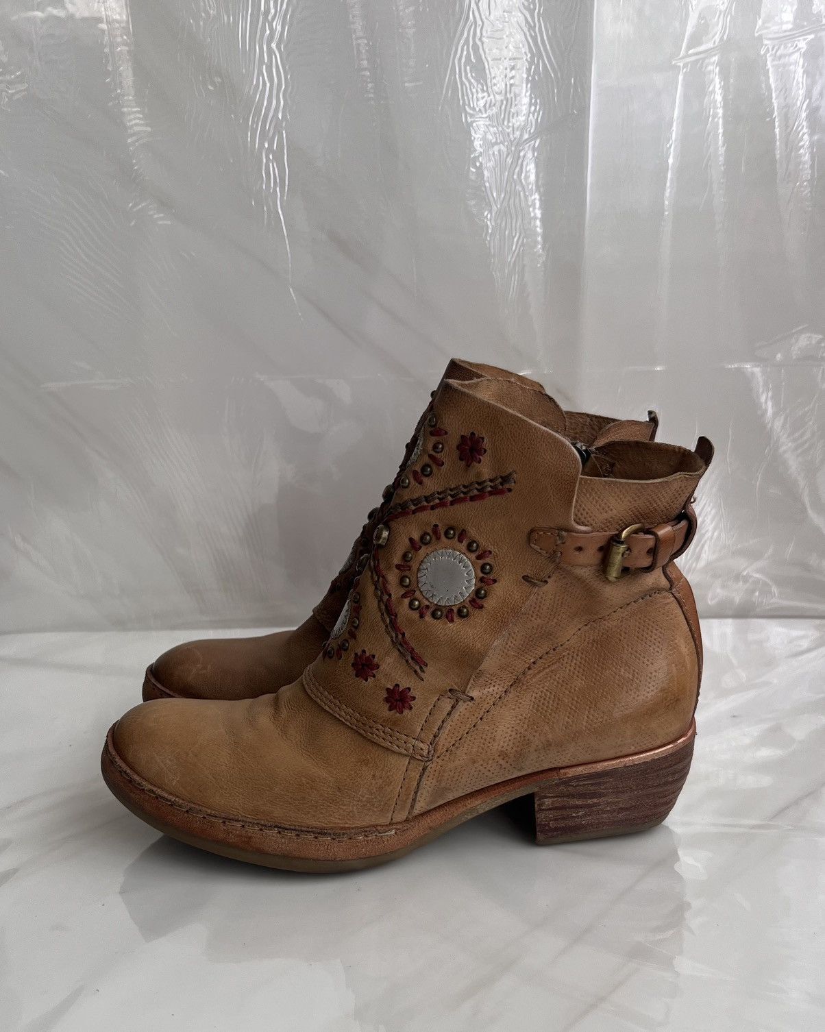 A.S.98 As 98 Airstep Zipper Boho Biker brown distressed boot Size US 8 / IT 38 - 5 Thumbnail