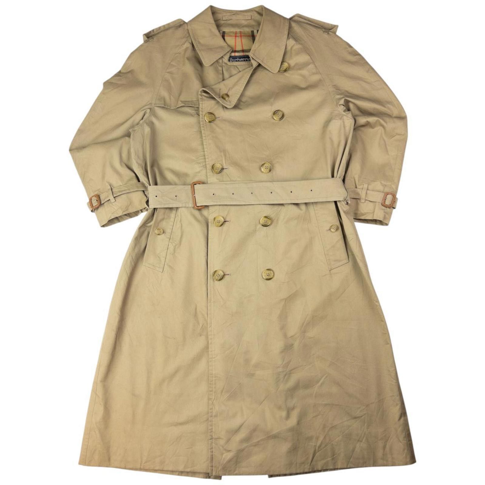 Burberry Vintage Burberry Nova Check Lined Belted Trench Coat Size XL Size US XL / EU 56 / 4 - 1 Thumbnail