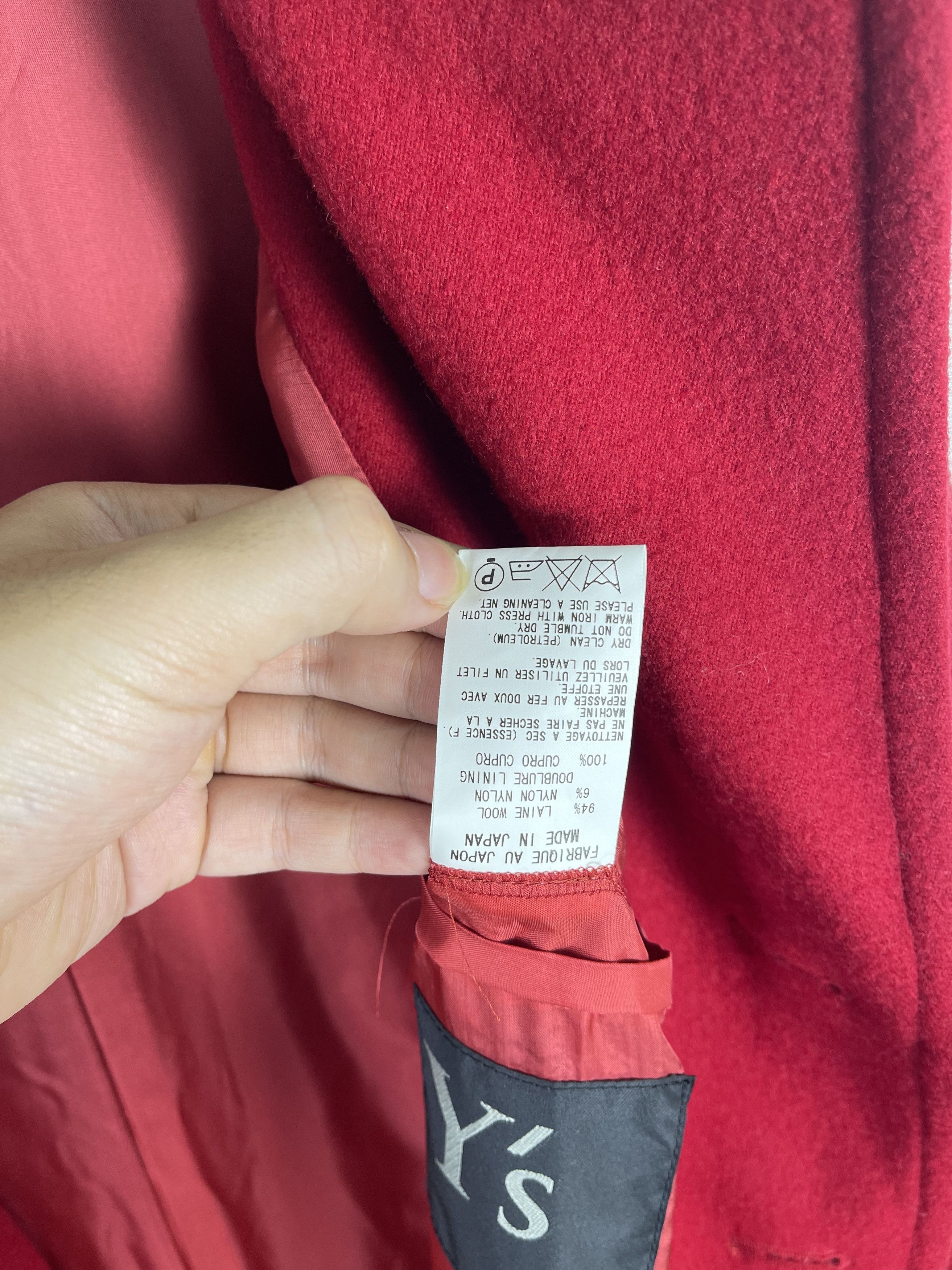 Yohji Yamamoto Yohji Yamamoto Y's SS08 Bleached Red Coat Size US M / EU 48-50 / 2 - 8 Thumbnail