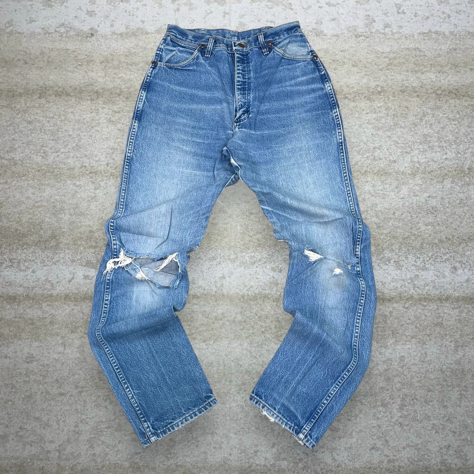 Wrangler Vintage 90s Wrangler Jeans 30x34 Relaxed Fit Light Wash Size US 30 / EU 46 - 2 Thumbnail