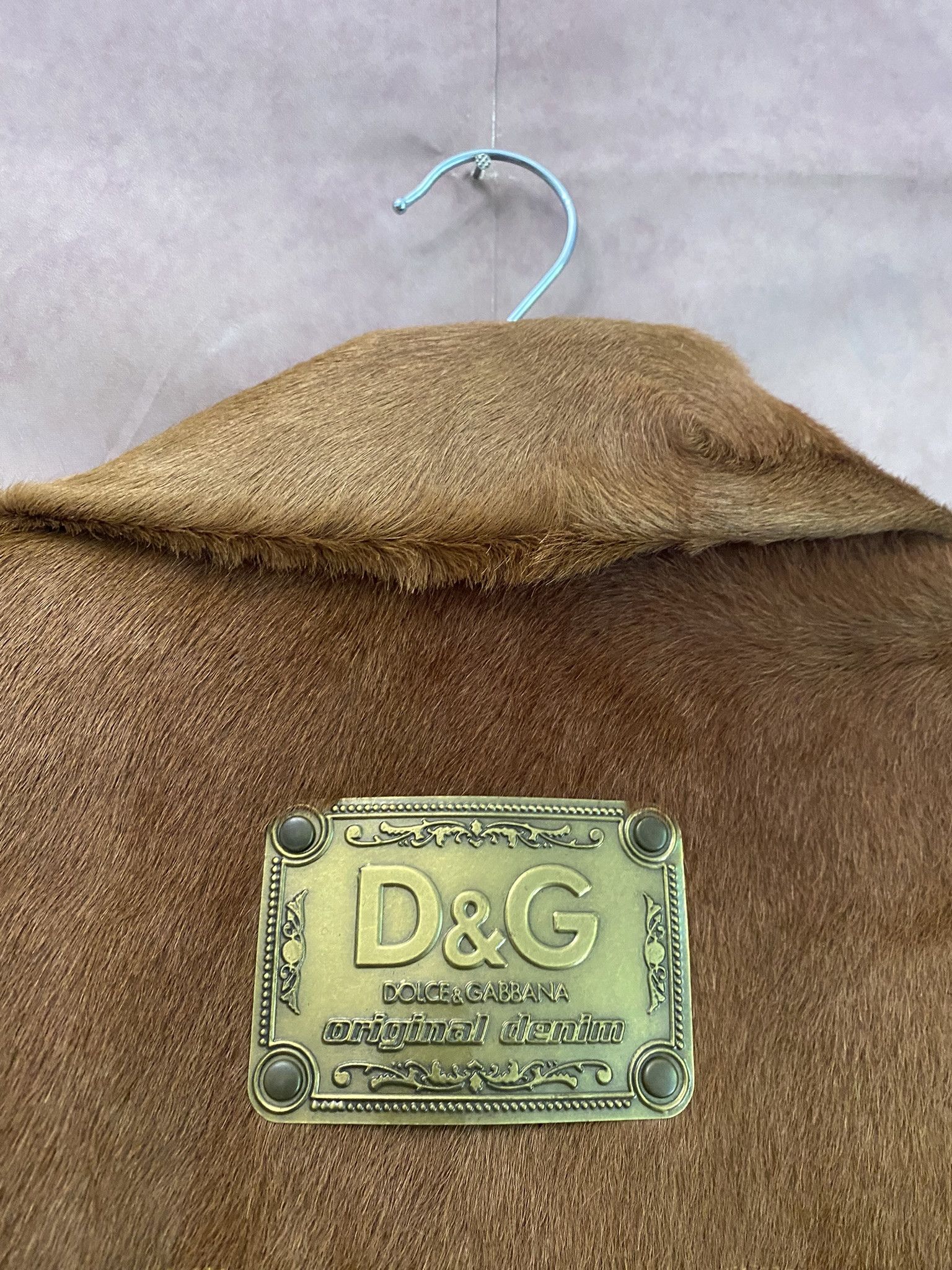 Dolce & Gabbana Dolce&Gabbana Denim Jacket Pony Hair Very Rare Size US L / EU 52-54 / 3 - 8 Thumbnail