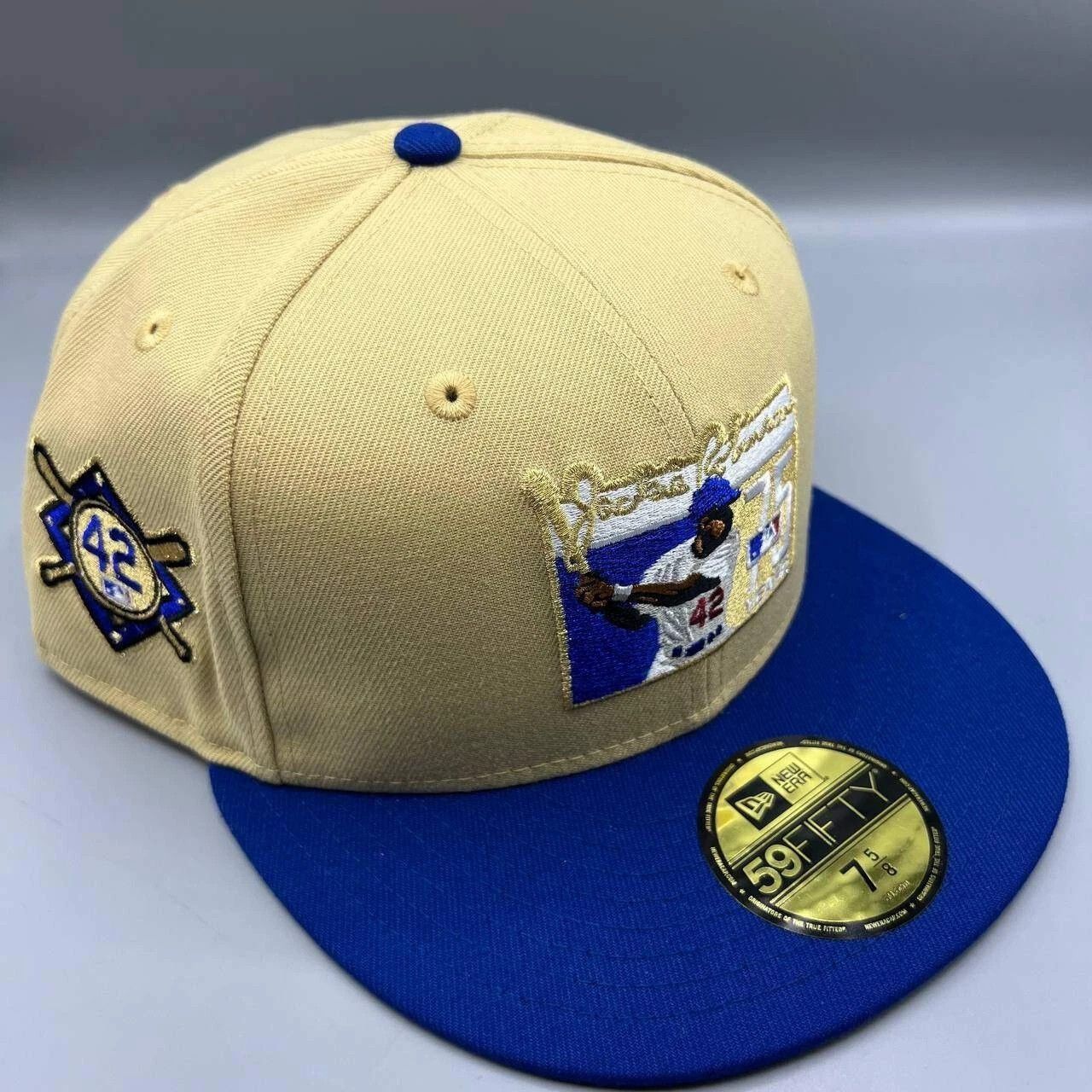 New Era Jackie Robinson #42 Dodgers Hat Men 7 5/8 MLB Fitted Cap Size ONE SIZE - 1 Thumbnail