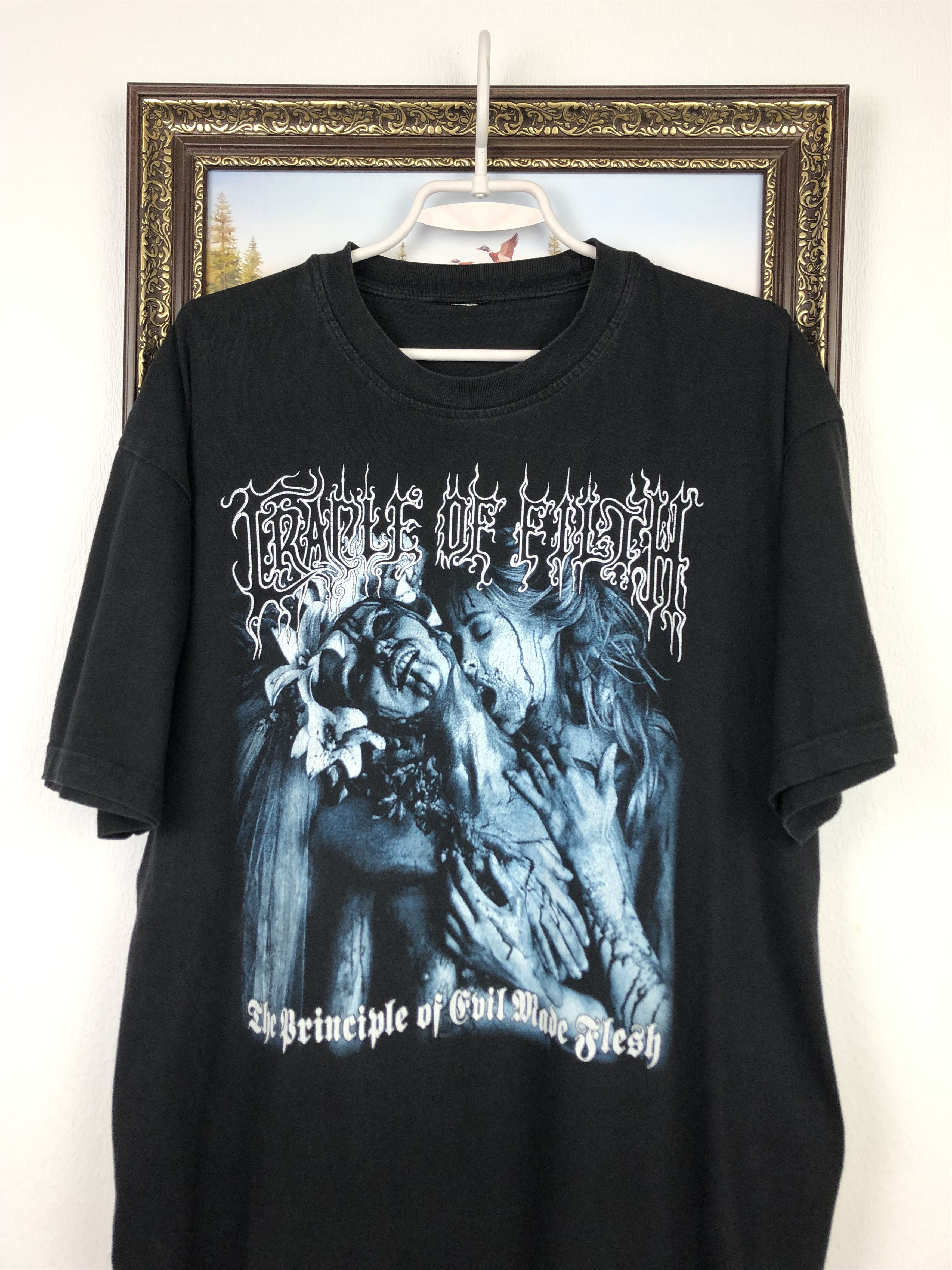 Band Tees × Vintage Vintage Cradle Of Filth Band Shirt Over Print Tee Black Rare Size US XL / EU 56 / 4 - 2 Thumbnail