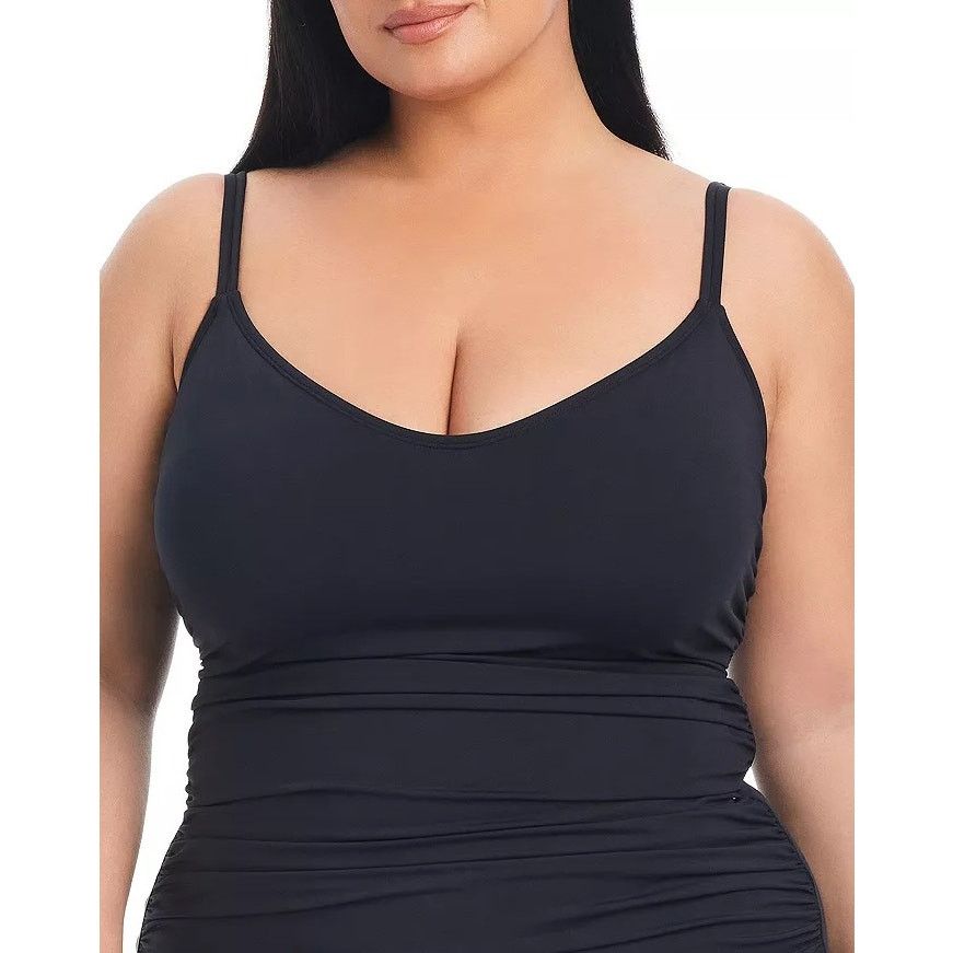 The Unbranded Brand Bleu Rod Beattie Women Black Swim Tankini Top Plus Size 18W Size ONE SIZE - 3 Thumbnail
