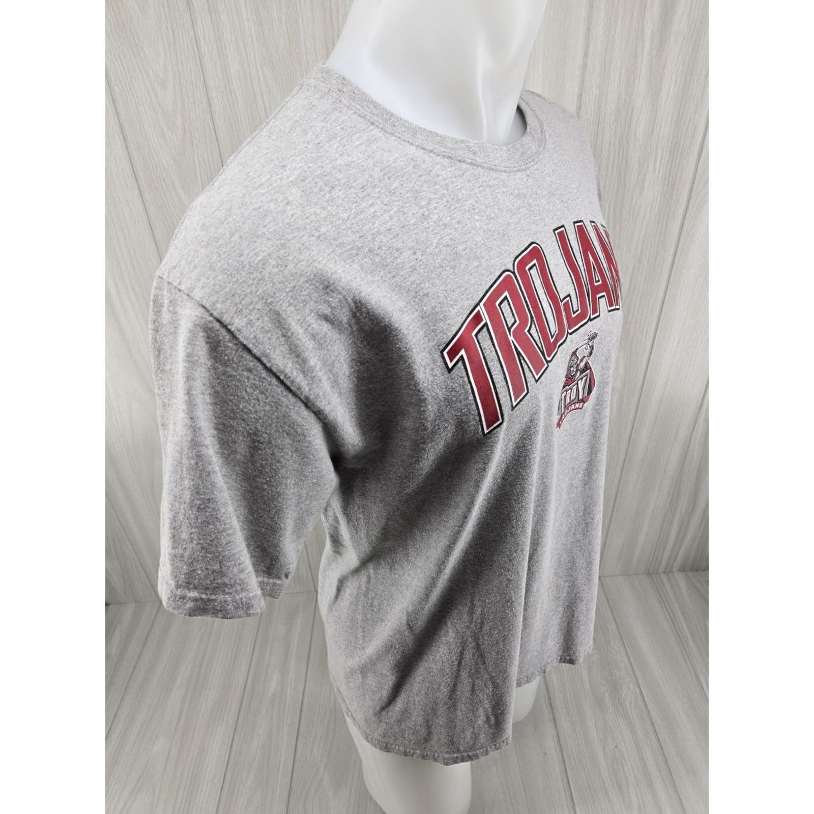 Russell Athletic VINTAGE Russell Athletic Troy Trojans Adult Large Shirt Gray Sports logo Crew Neck Short Sleeve Men Mens Size US L / EU 52-54 / 3 - 7 Thumbnail