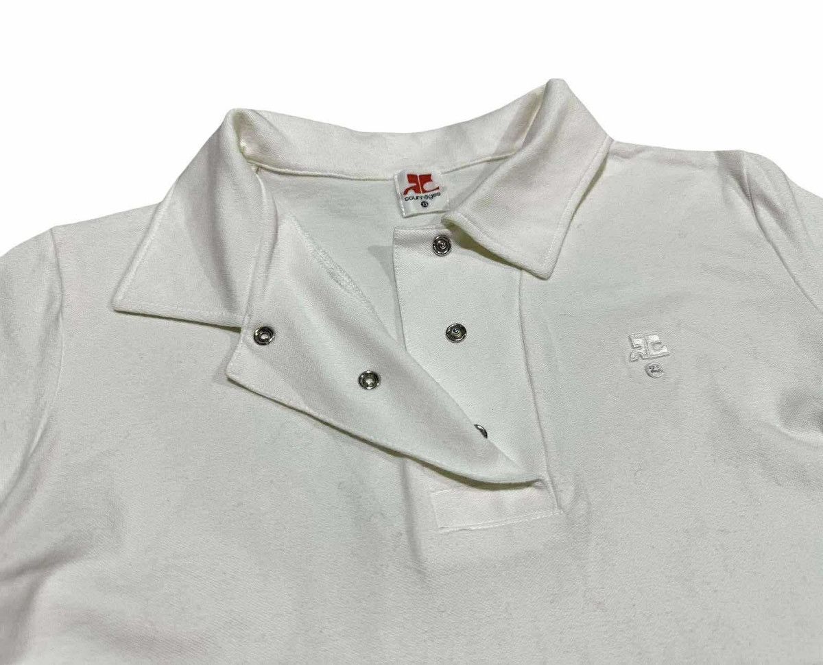 Courreges 🔥Nice Vintage Courreges Polo Shirt Embroidered Logo Size S / US 4 / IT 40 - 7 Thumbnail