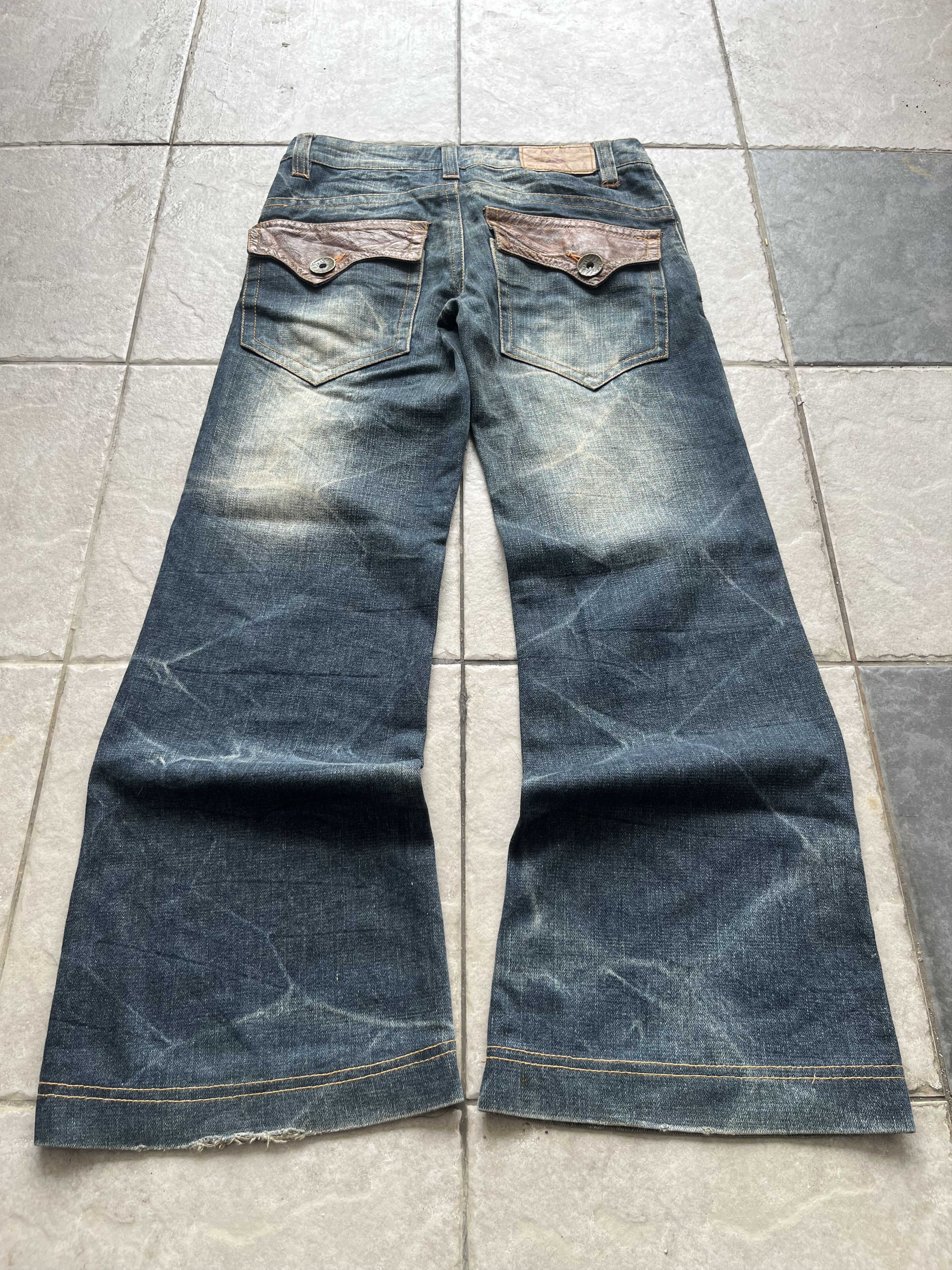Japanese Brand 💥rare💥 jessy logan whisker washed flare jeans Size US 28 / EU 44 - 2 Thumbnail