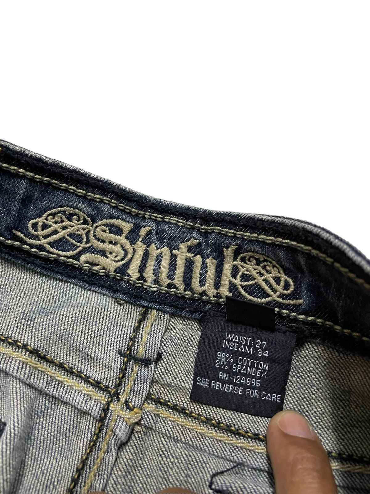 Designer × Jean Sinful Denim Size 30" / US 8 / IT 44 - 8 Thumbnail