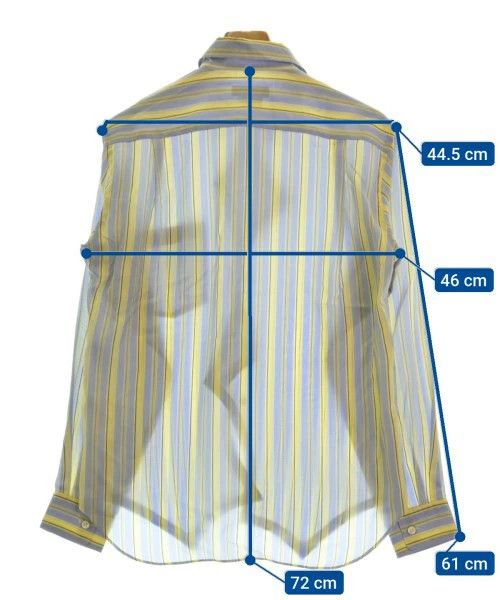 Comme des Garcons Homme Plus Shirt Long Sleeve Stripes Light blue x Yellow x Gray Size US XS / EU 42 / 0 - 3 Thumbnail