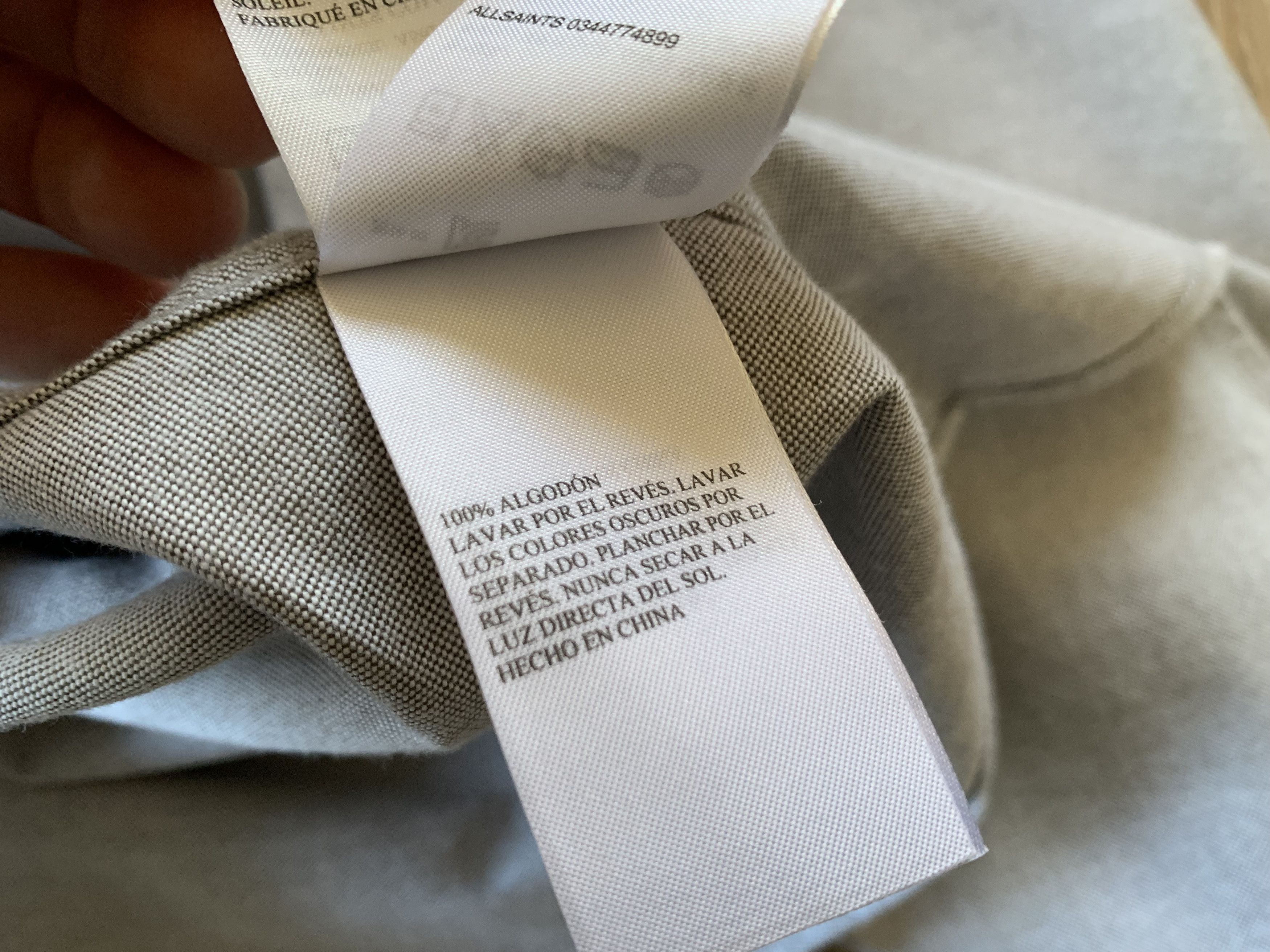 Allsaints Allsaints Cotton Grey Short Sleeve Shirt Size US L / EU 52-54 / 3 - 9 Thumbnail