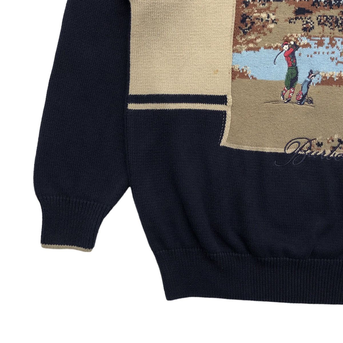 Burberry Vintage Burberrys Golf Logo Knitted Sweater Made in England Size US M / EU 48-50 / 2 - 13 Thumbnail