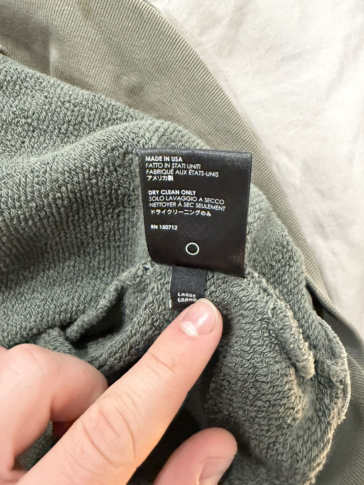 Amiri Amiri Military Green Cotton Knit Patched Detail Hoodie Size US L / EU 52-54 / 3 - 7 Thumbnail