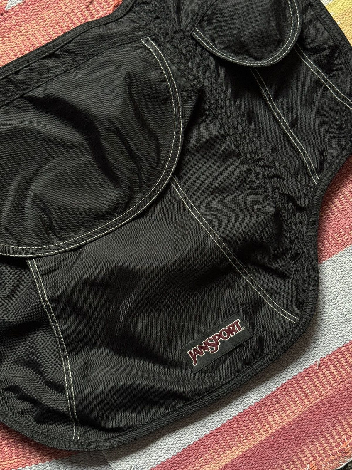 Jansport Vintage 90’s Jansport y2k Tactical Black Nylon Shoulder Bag Size ONE SIZE - 2 Thumbnail