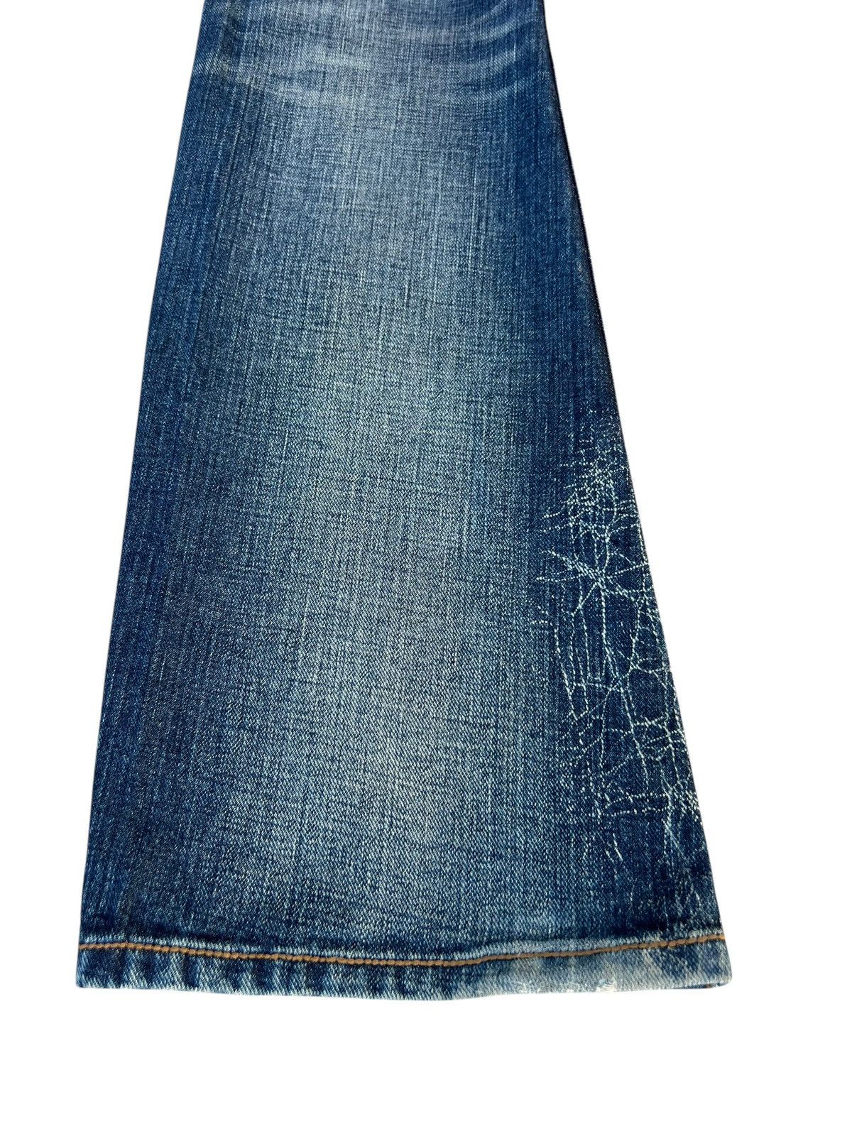 If Six Was Nine Mud Wash Rattle Trap Spider Wed Denim Bootcut Jeans Size US 31 - 17 Thumbnail