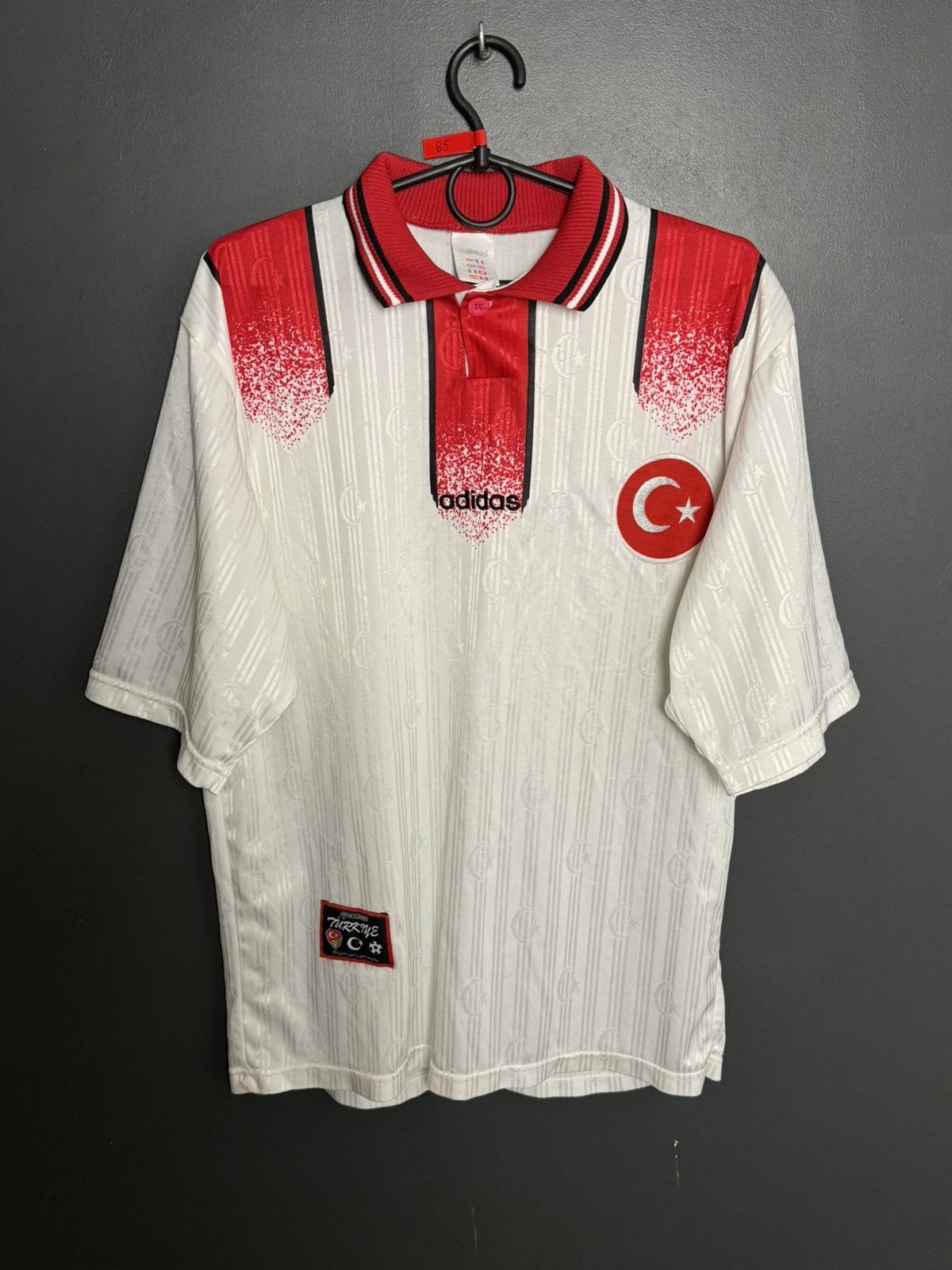 Adidas Turkey National Team 96/98 Away Football Soccer Jersey Shirt Size US M / EU 48-50 / 2 - 1 Thumbnail