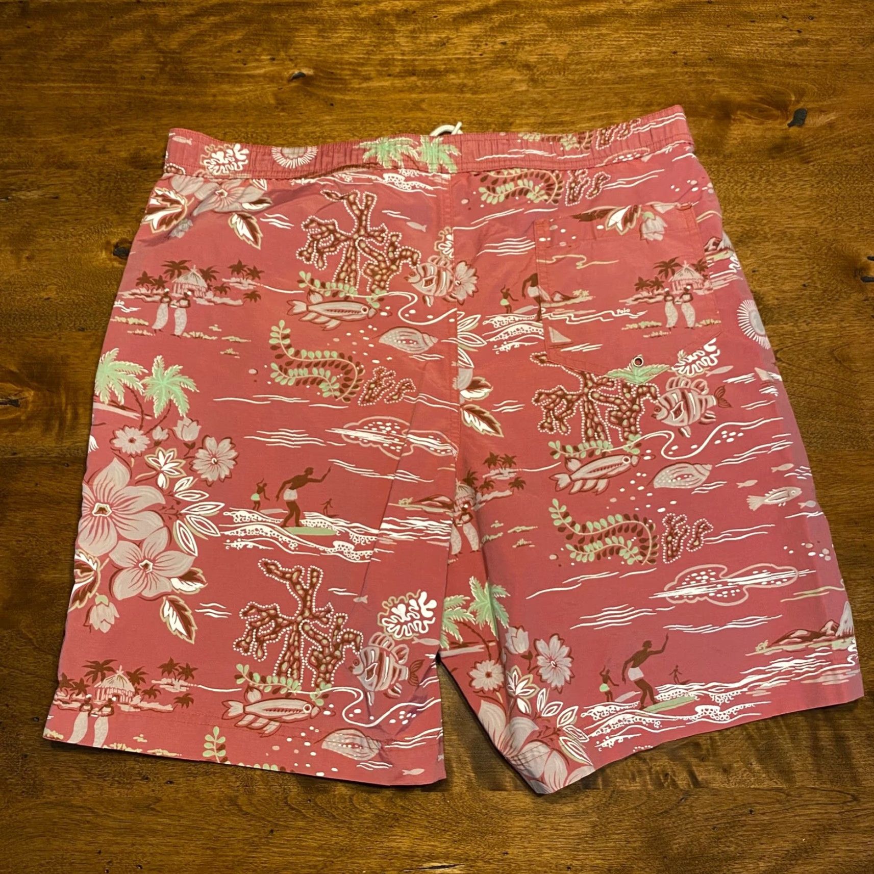 Polo Ralph Lauren Polo Ralph Lauren Swim Trunks Mens Medium Red Floral Sport Drawstring Board Shorts Size US M / EU 48-50 / 2 - 7 Thumbnail
