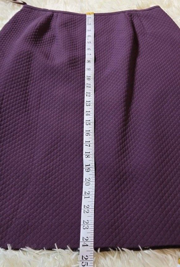 Bill Blass Bill Blass Skirt Suit Womens Violet Quilted Circle Pockets Size L / US 10 / IT 46 - 7 Thumbnail