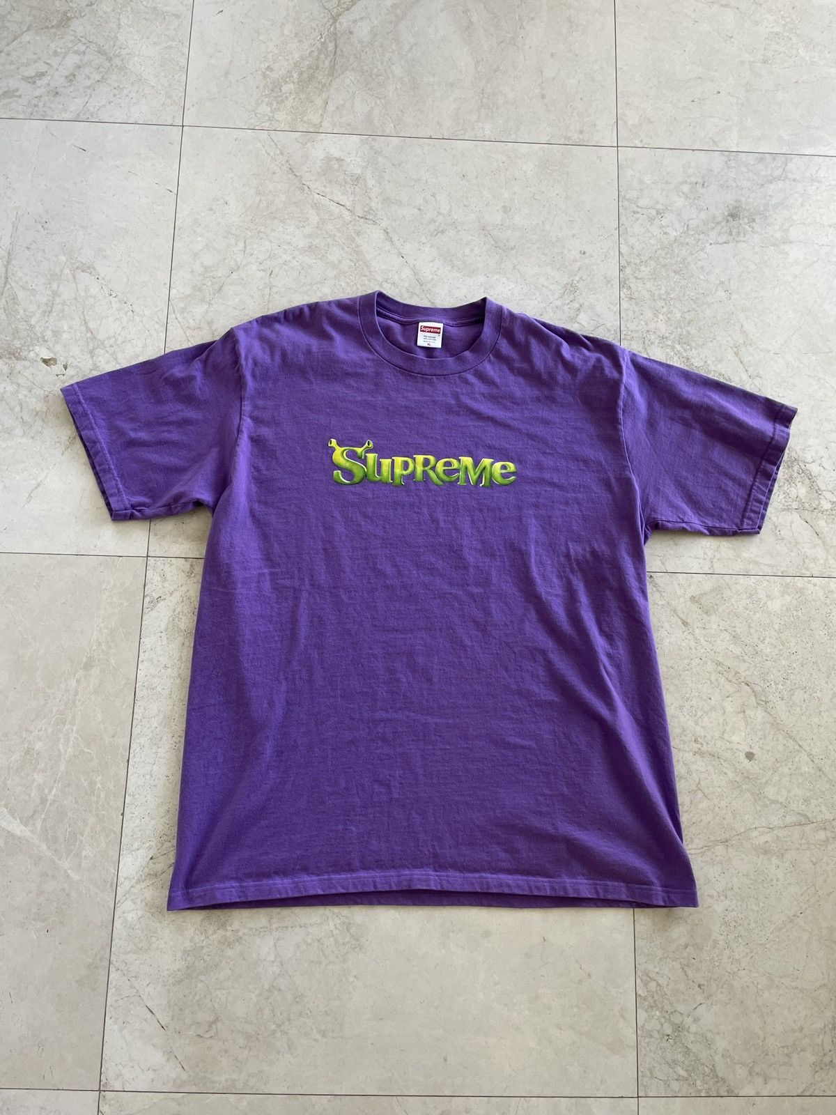 image of Supreme Shrek Tee in Purple/Green, Men's (Size XL)