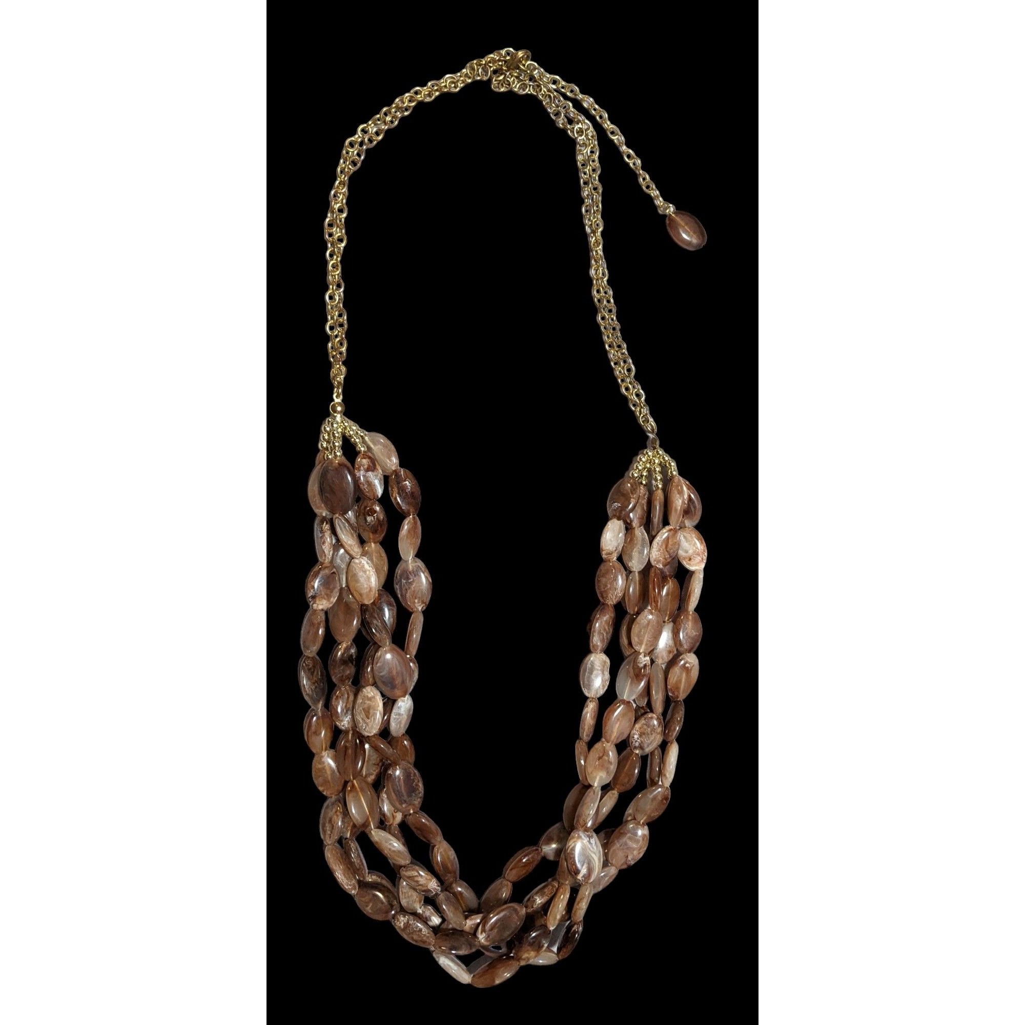 Other Earthy Multilayer Marbled Beaded Necklace Size ONE SIZE - 1 Thumbnail