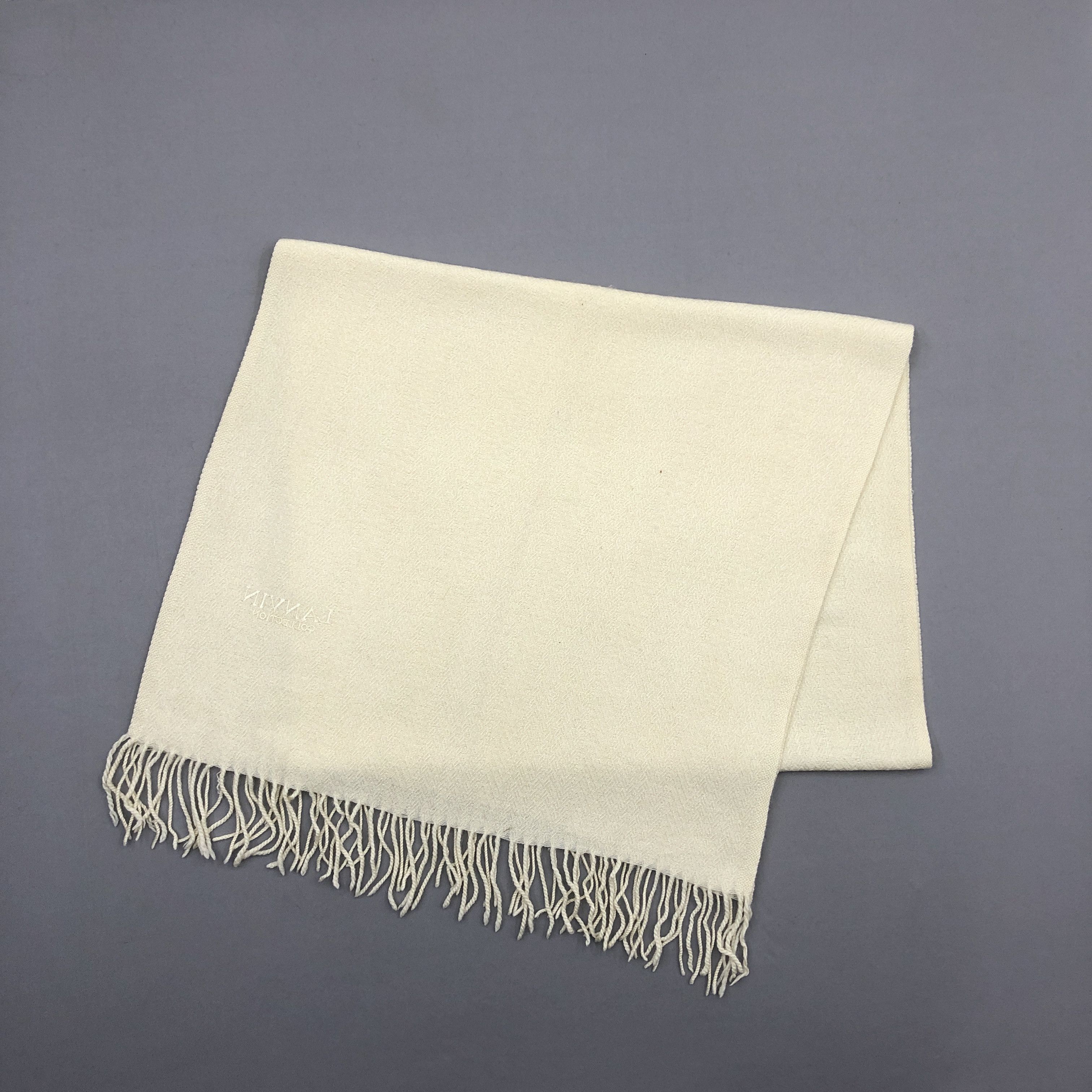 Lanvin Vintage Lanvin Shawl Scarf Muffler Shawl Wool Scarves Size ONE SIZE - 3 Thumbnail