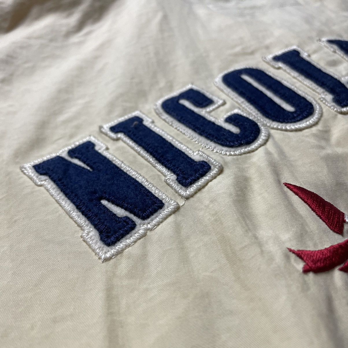 Nicole Club × Vintage 🇯🇵 VINTAGE NICOLE CLUB EMBROIDERED SPELL OUT BOMBER JACKET Size US XL / EU 56 / 4 - 14 Thumbnail