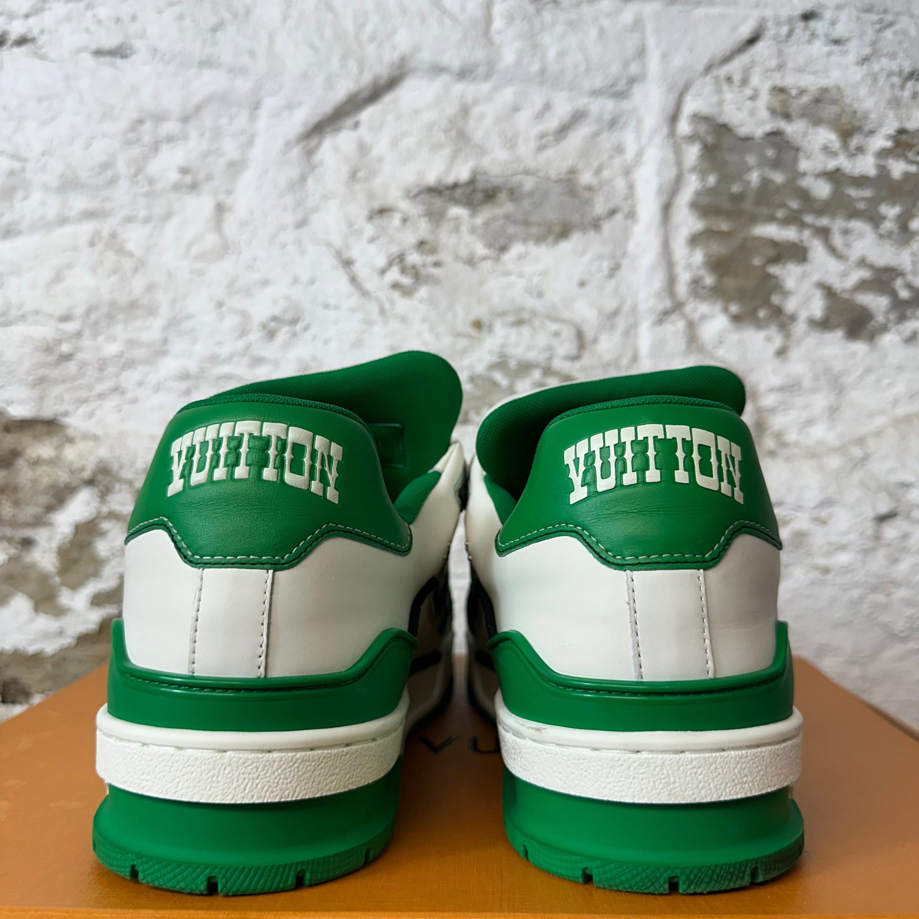 Louis Vuitton Louis Vuitton White Green Black Trainer Sz 9.5 (8LV) Size US 9.5 / EU 42-43 - 5 Thumbnail