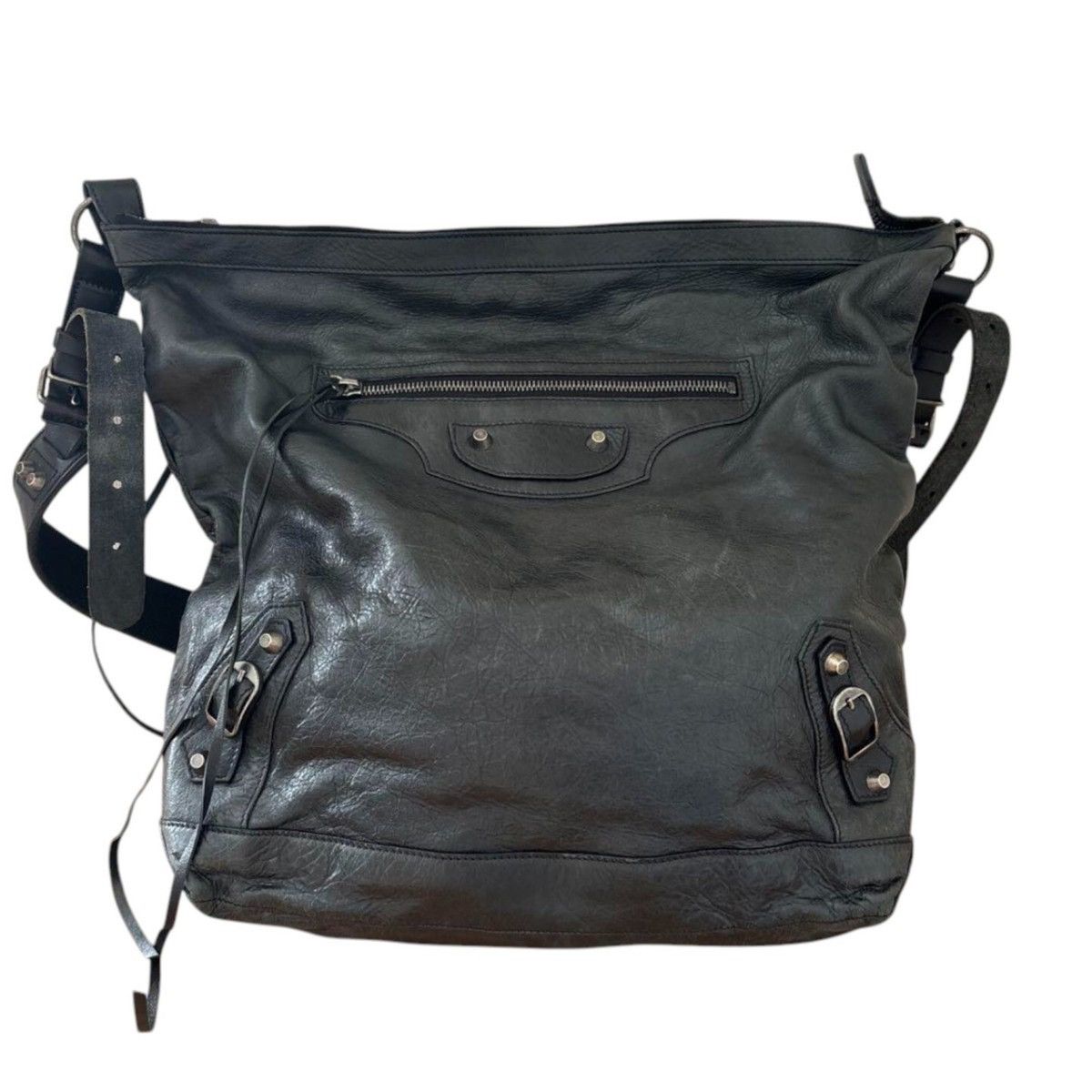 Authentic Balenciaga The City Shoulder Leather Bag