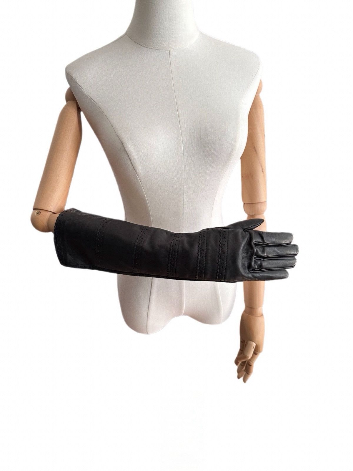 Hermes Hermès Black Lambskin Opera Gloves – Size 8 Size ONE SIZE - 4 Thumbnail