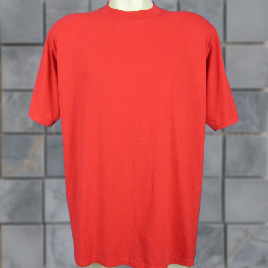 Jerzees VINTAGE Jerzees T-Shirt Mens M Red 80s 90s Jersey Knit Cotton Blend Short Sleeve Crew Neck 50/50 Size US M / EU 48-50 / 2 - 1 Thumbnail