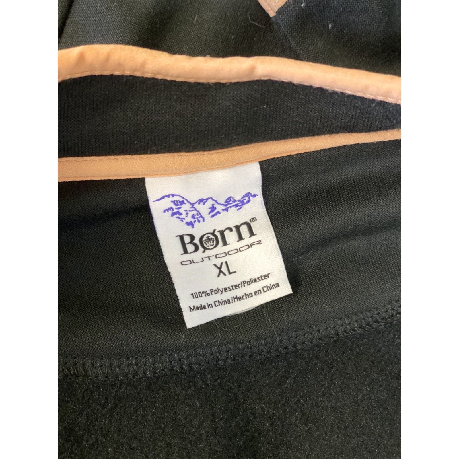 Born Born XL Black 1/4 Zip Long Sleeve Pullover Fleece Women’s Shirt Relaxed Casual Activewear Size XL / US 12-14 / IT 48-50 - 6 Thumbnail