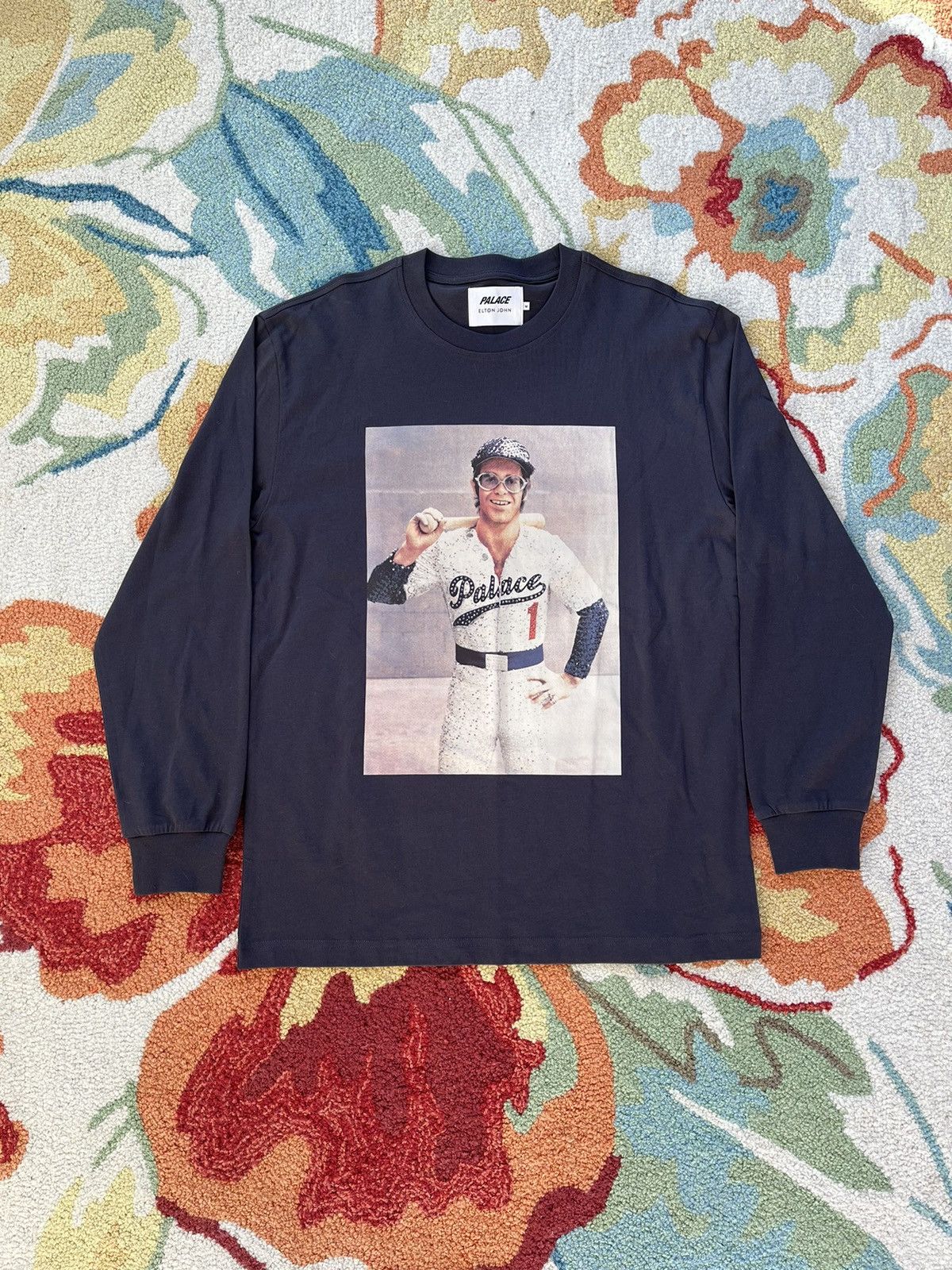 Palace Elton John Baller L/S SS22 Navy - Long Sleeve T Shirts