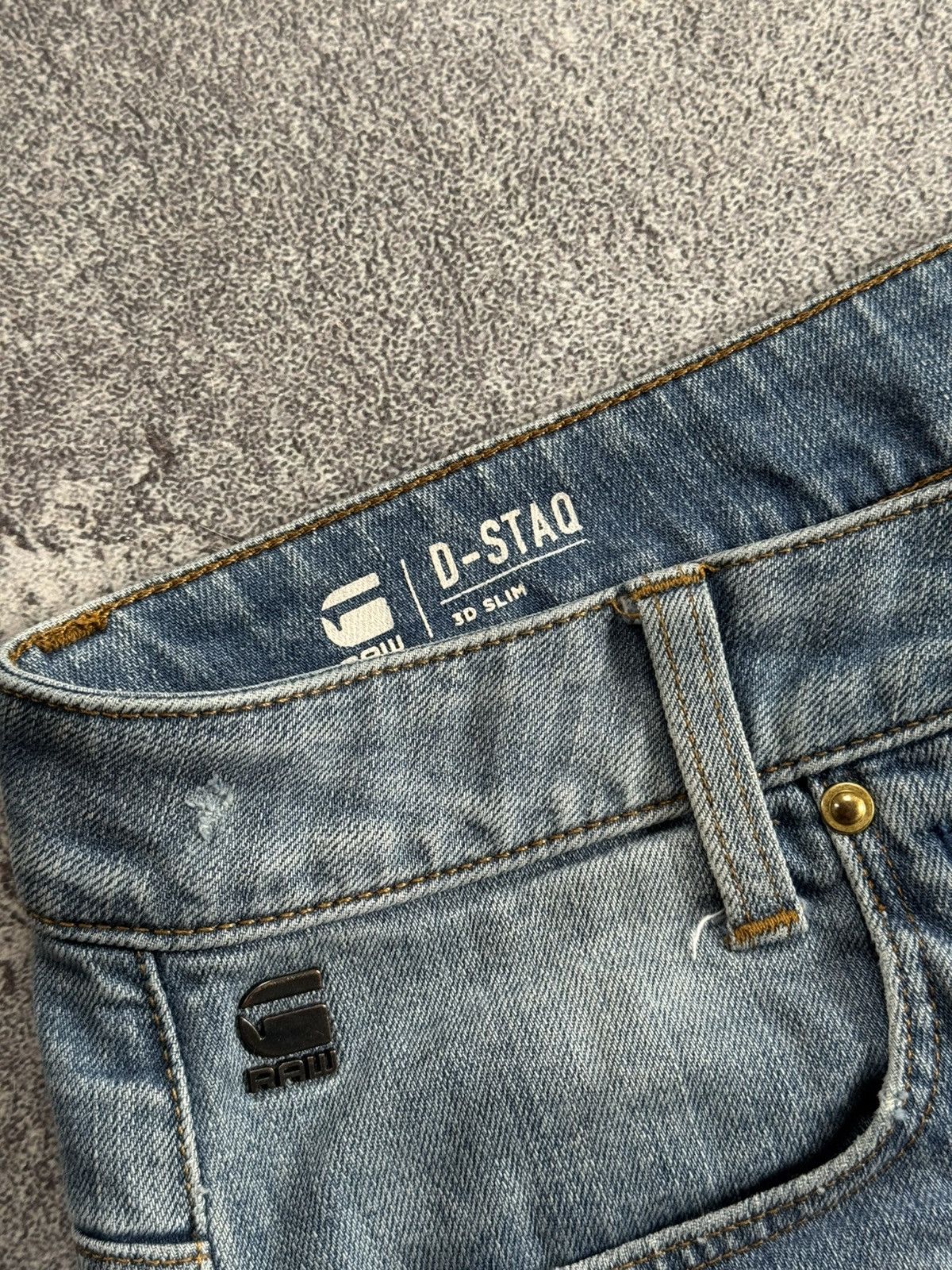 G-Star G star raw 32/30 D-Staq 3D Slim distressed denim pants jeans Size US 32 / EU 48 - 5 Thumbnail
